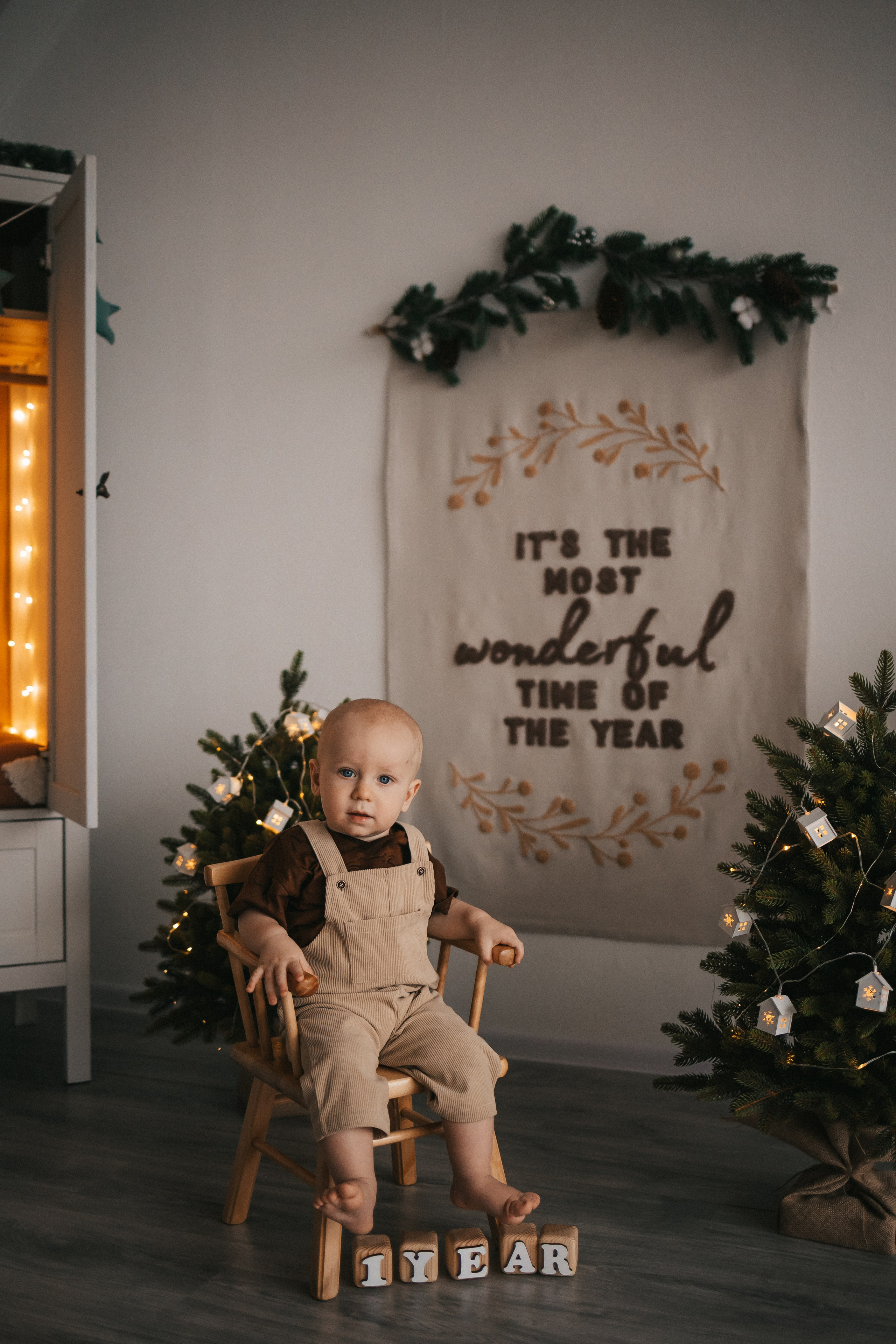 Саше 1 годик в новогодних локациях. Фотограф Нижний Новгород