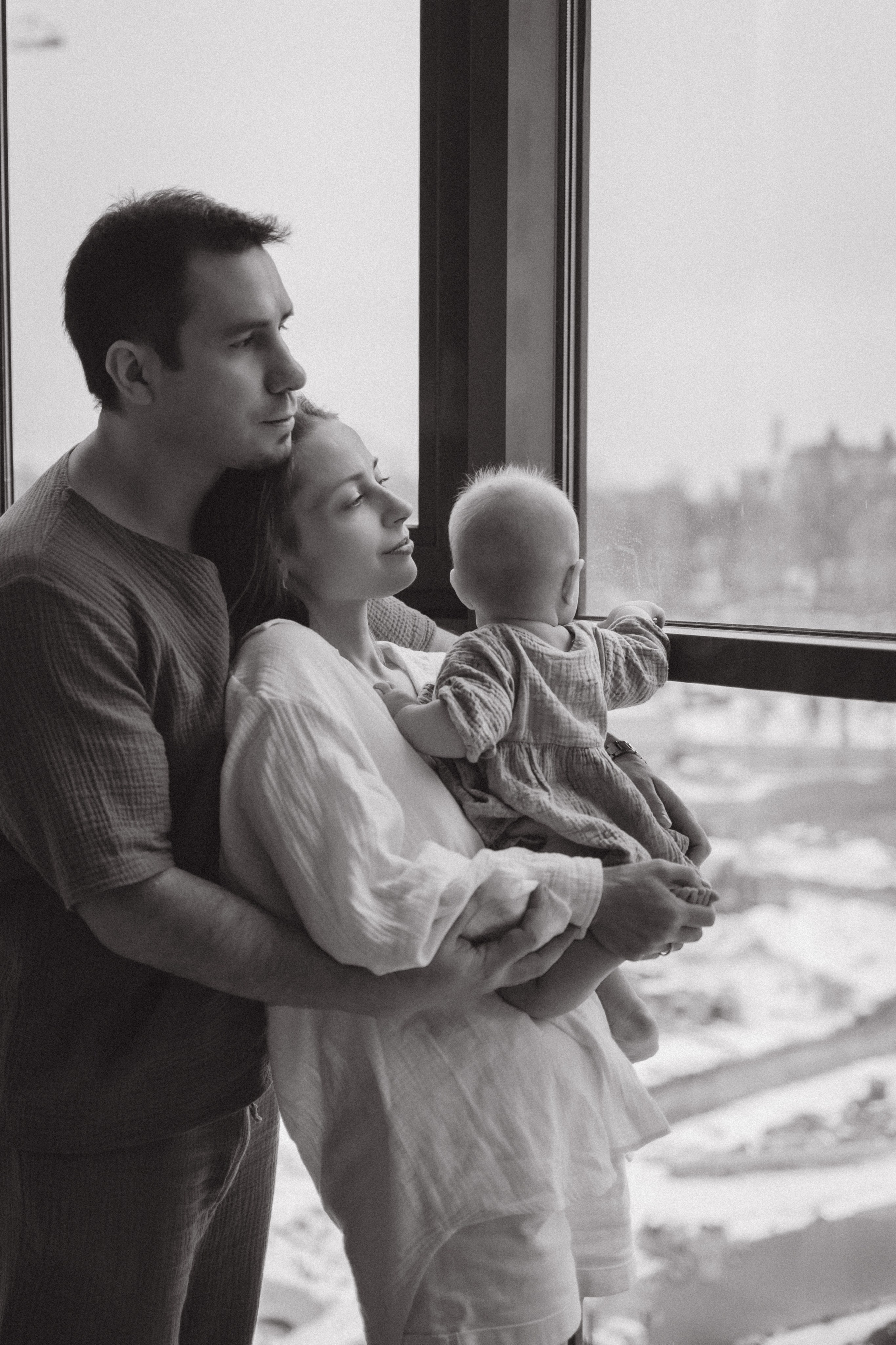 Полина, Максим и малышка Нина. Семейный, домашний, ньюборн фотограф Москва Цветкова Елизавета