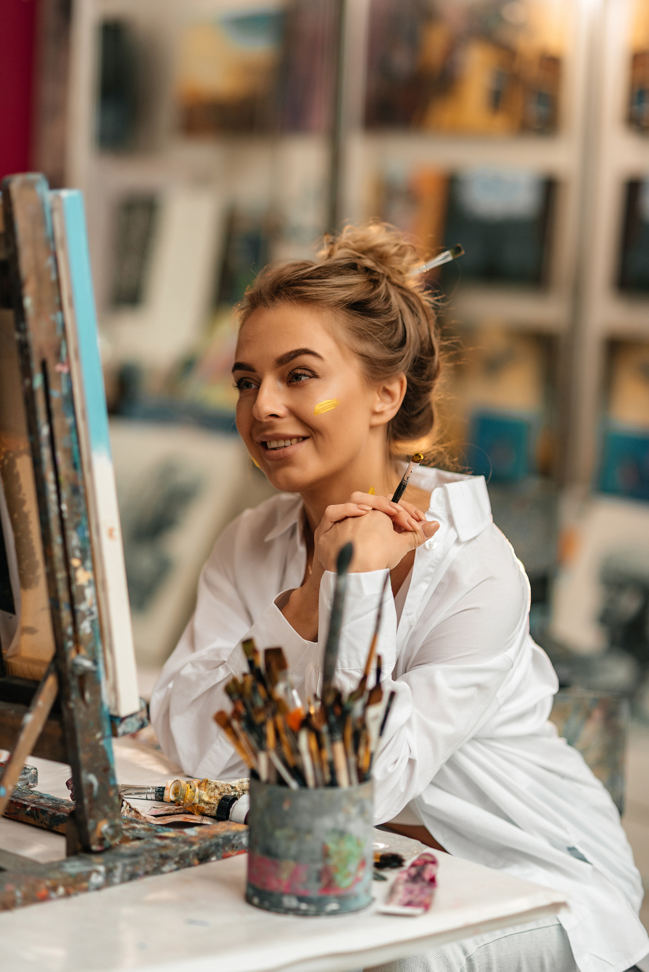 Фотосъемка в стиле художницы, фотосессия Бобруйск, фотосессия художница 