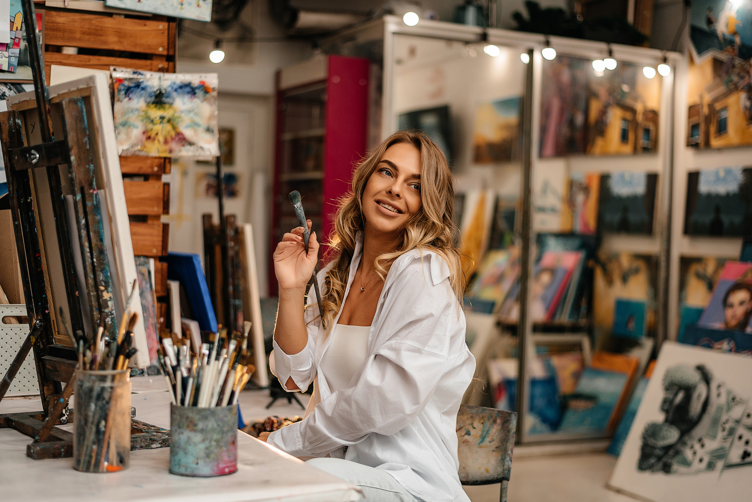 Фотосъемка в стиле художницы, фотосессия Бобруйск, фотосессия художница 