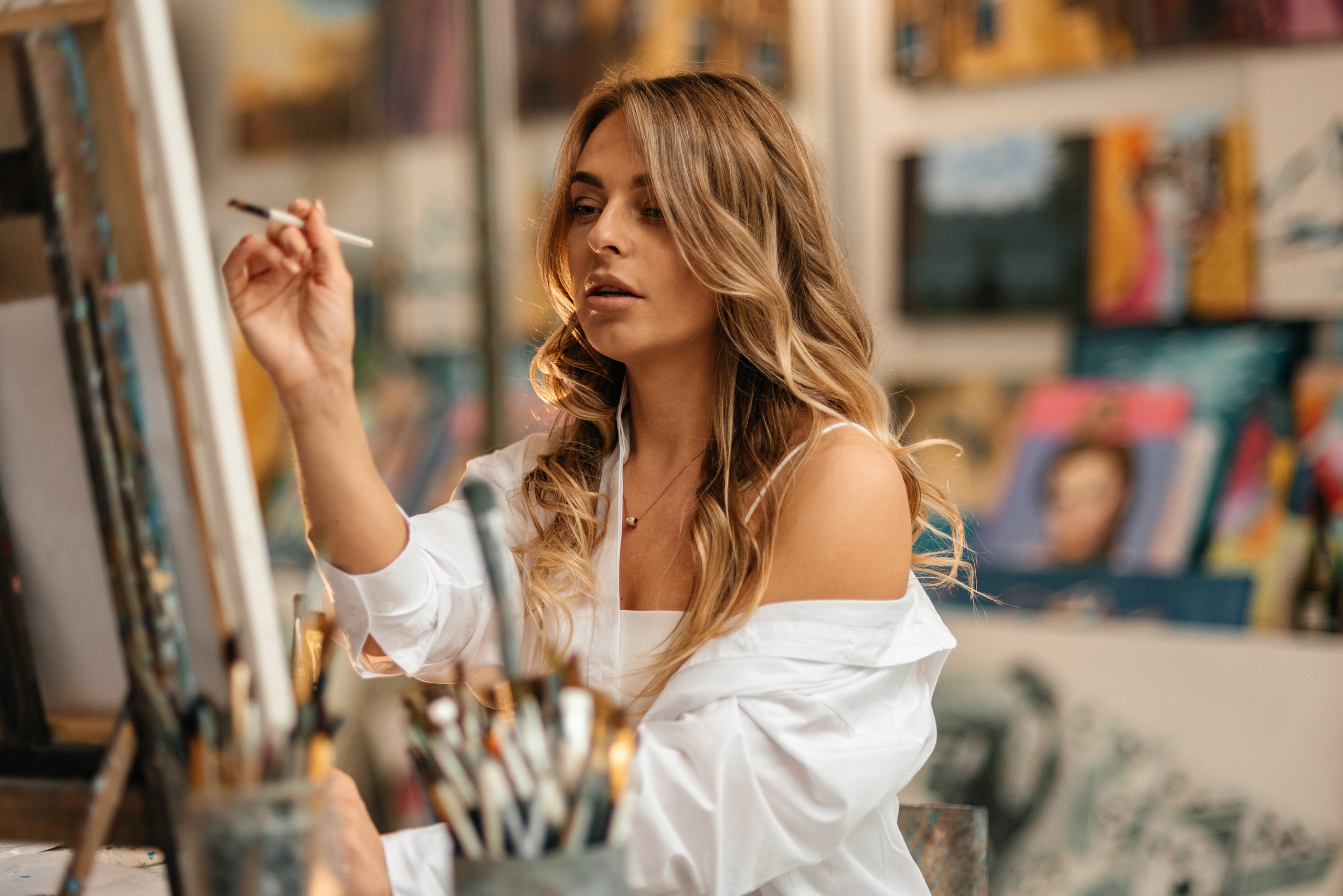 Фотосъемка в стиле художницы, фотосессия Бобруйск, фотосессия художница 