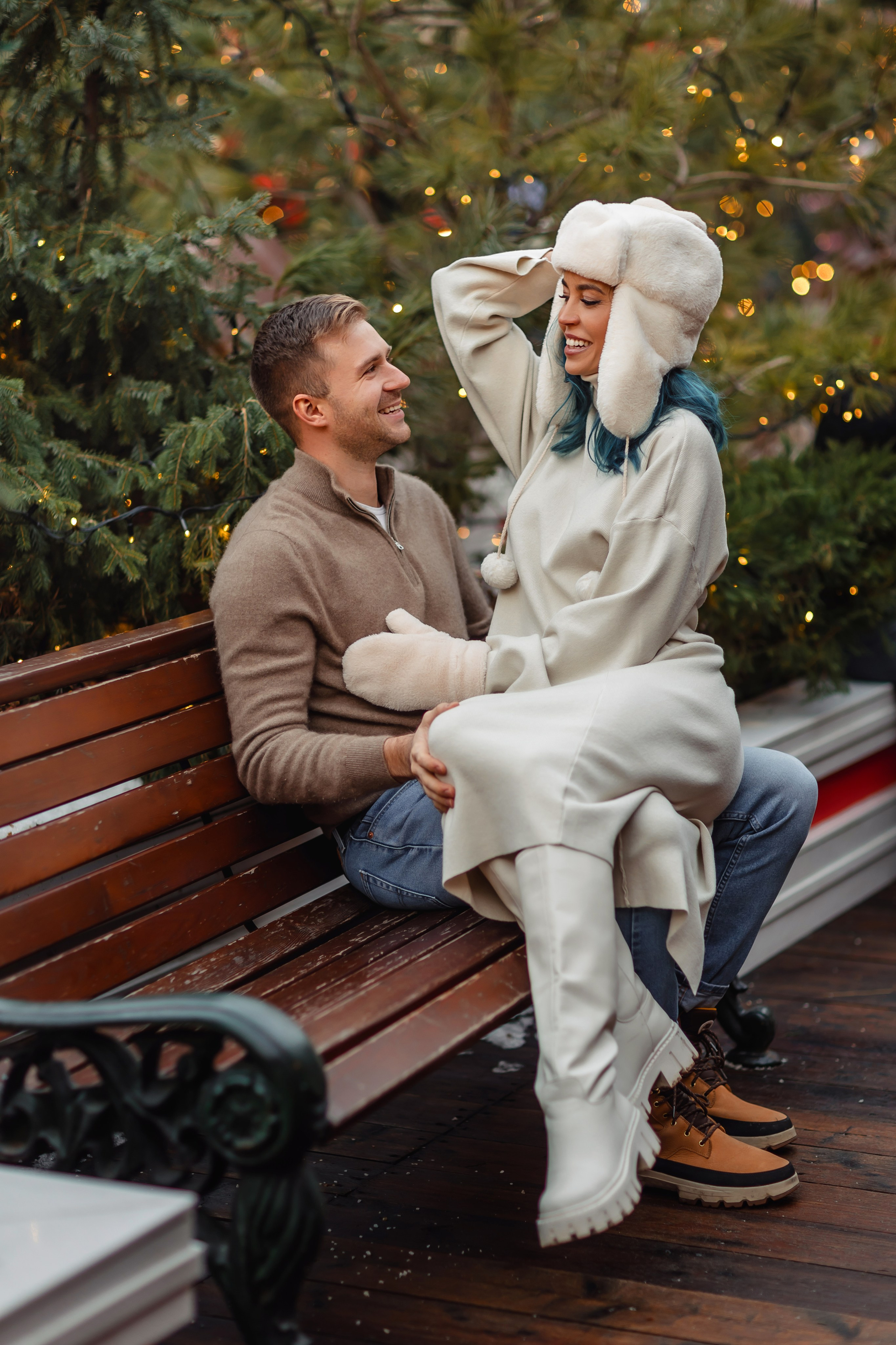 Новогодняя фотосессия в городе, lovestory. Семейный фотограф Надя Мелисова, фотограф беременности, Москва