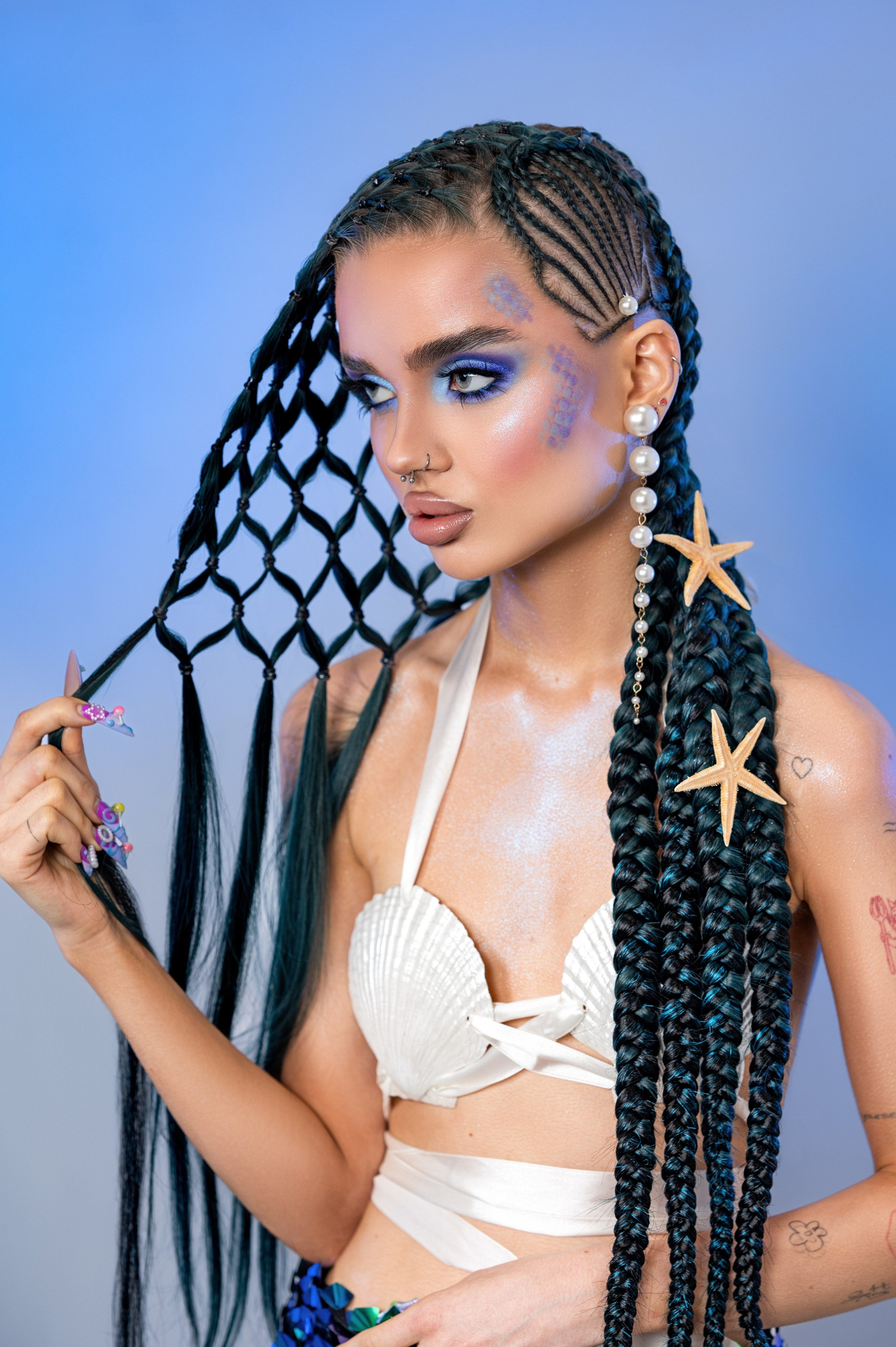 Бьюти портрет, тематика «Русалка» для конкурсной работы. Коммерческий фотограф Москва /Дубай, эксклюзивные фэшн фотосессии