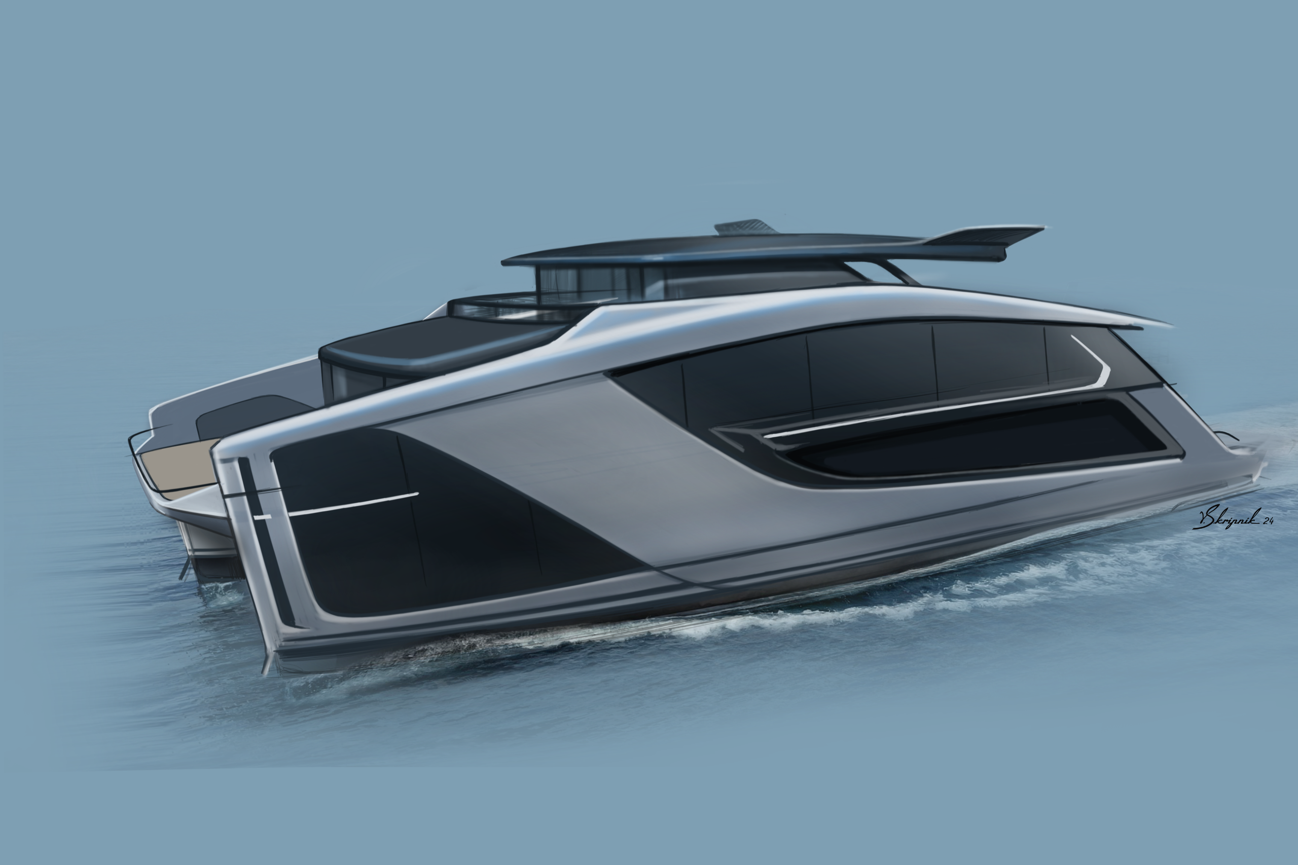 Catamaran 36 m. Design Yachts and Cars