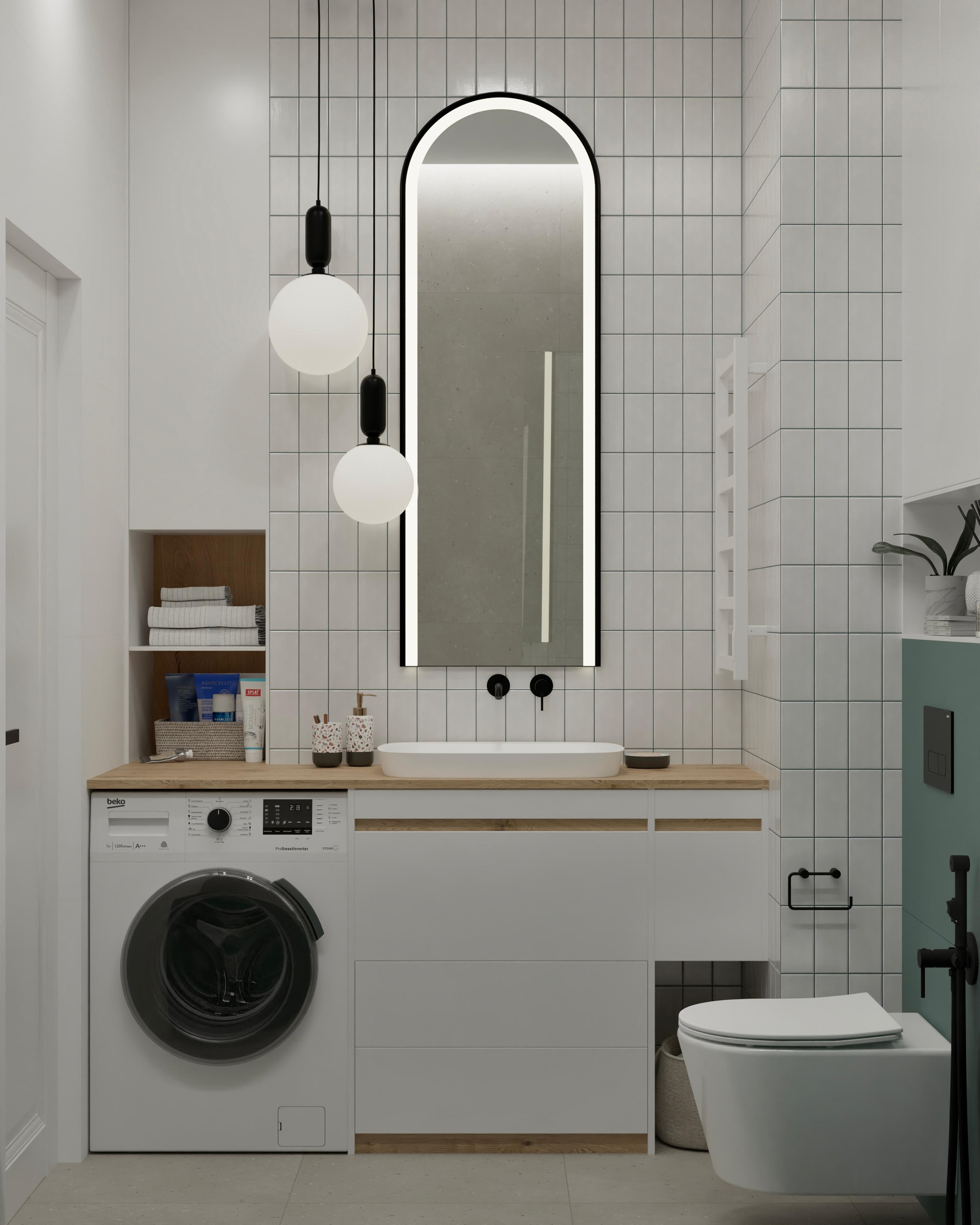 Ванная в студии (вариант III). DMDesign — студия дизайна интерьеров