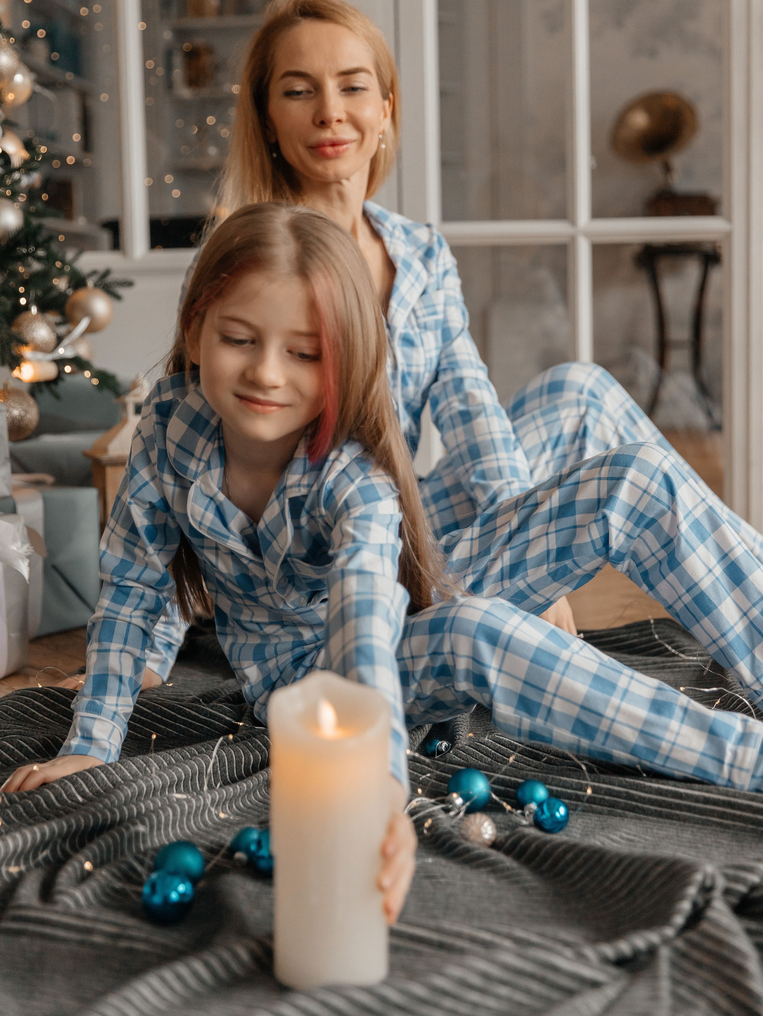 Новогодняя (мама и дочка). Фотограф текстиля в Москве Ольга Иванова