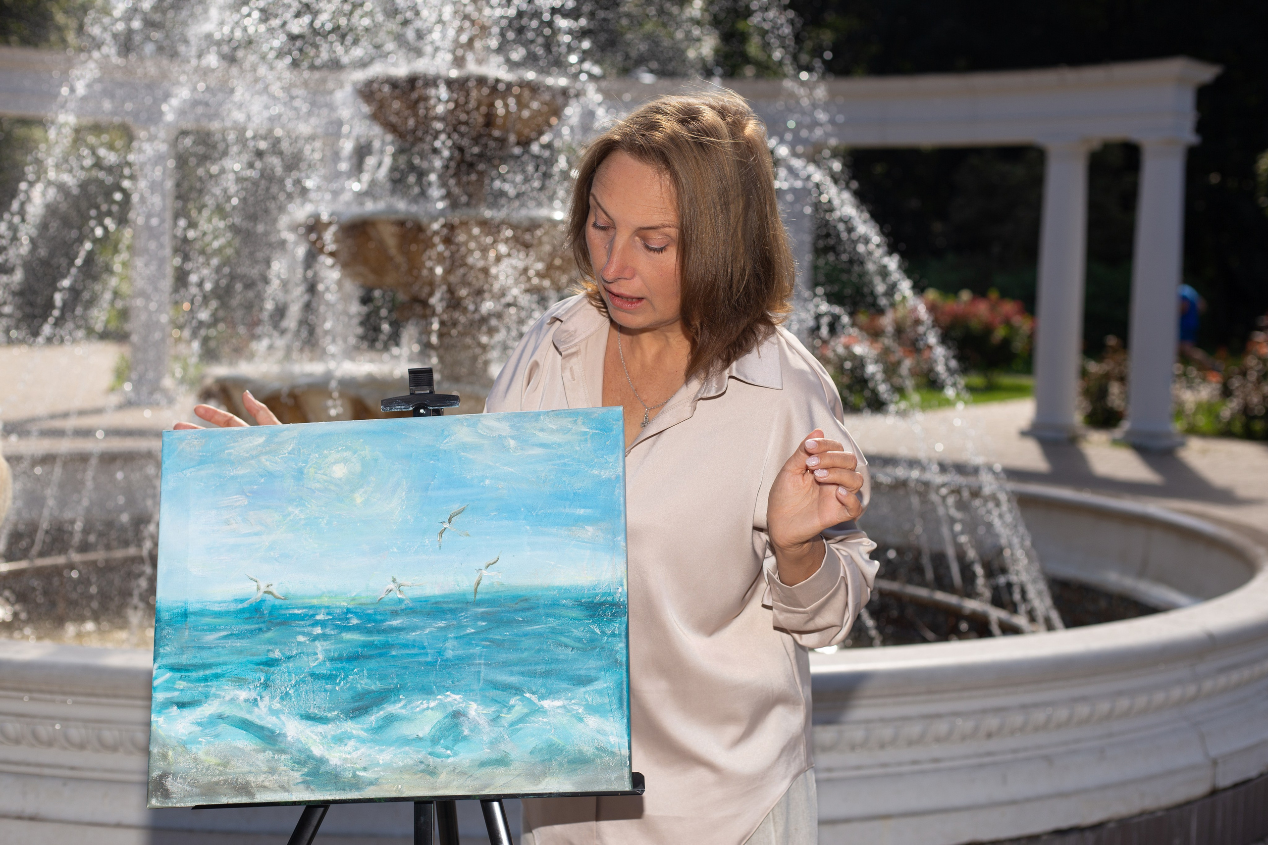 Небо отражается в глазах художницы. Фотограф Тула