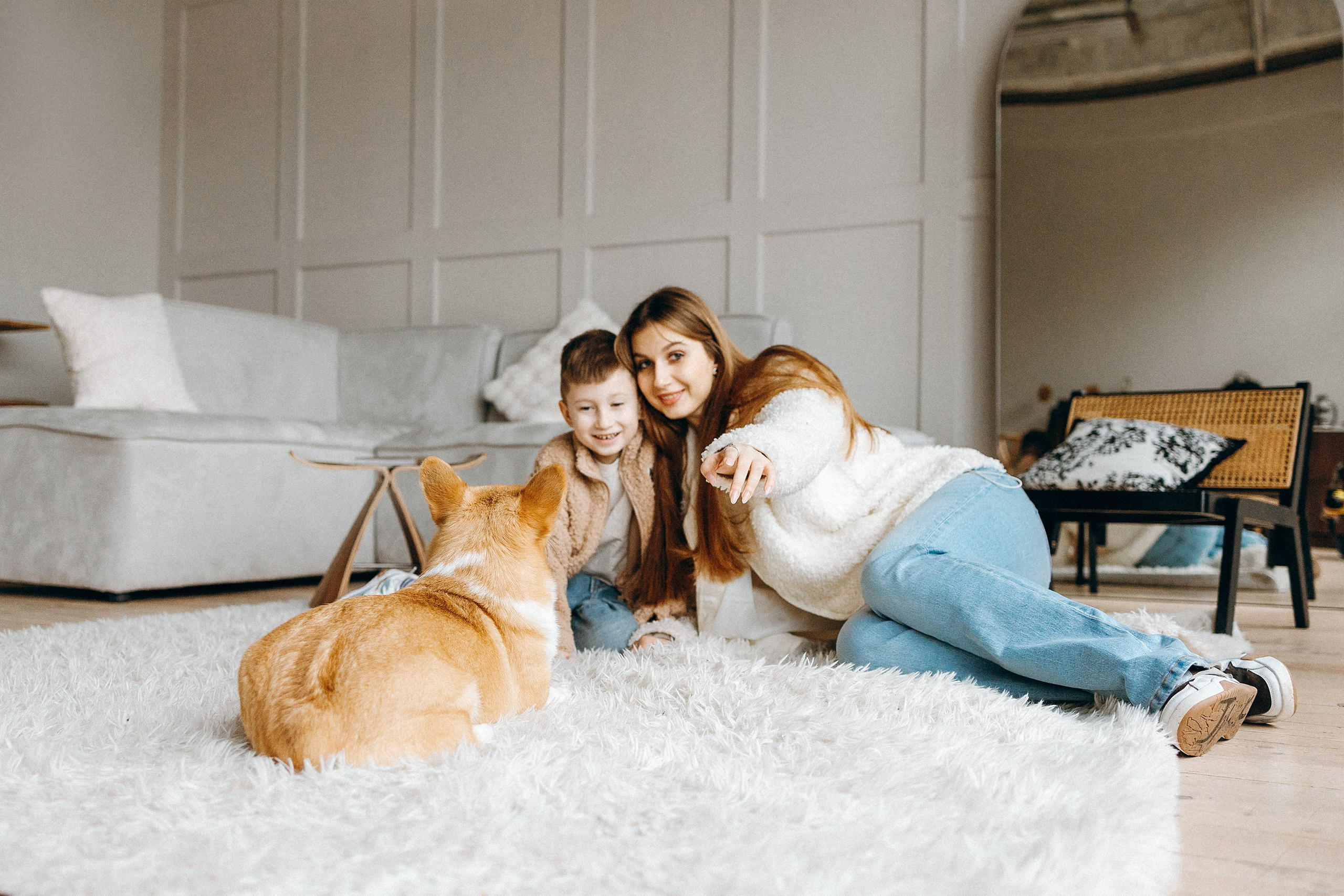 Семья с корги. Фотограф. Фотограф-анималист. Москва