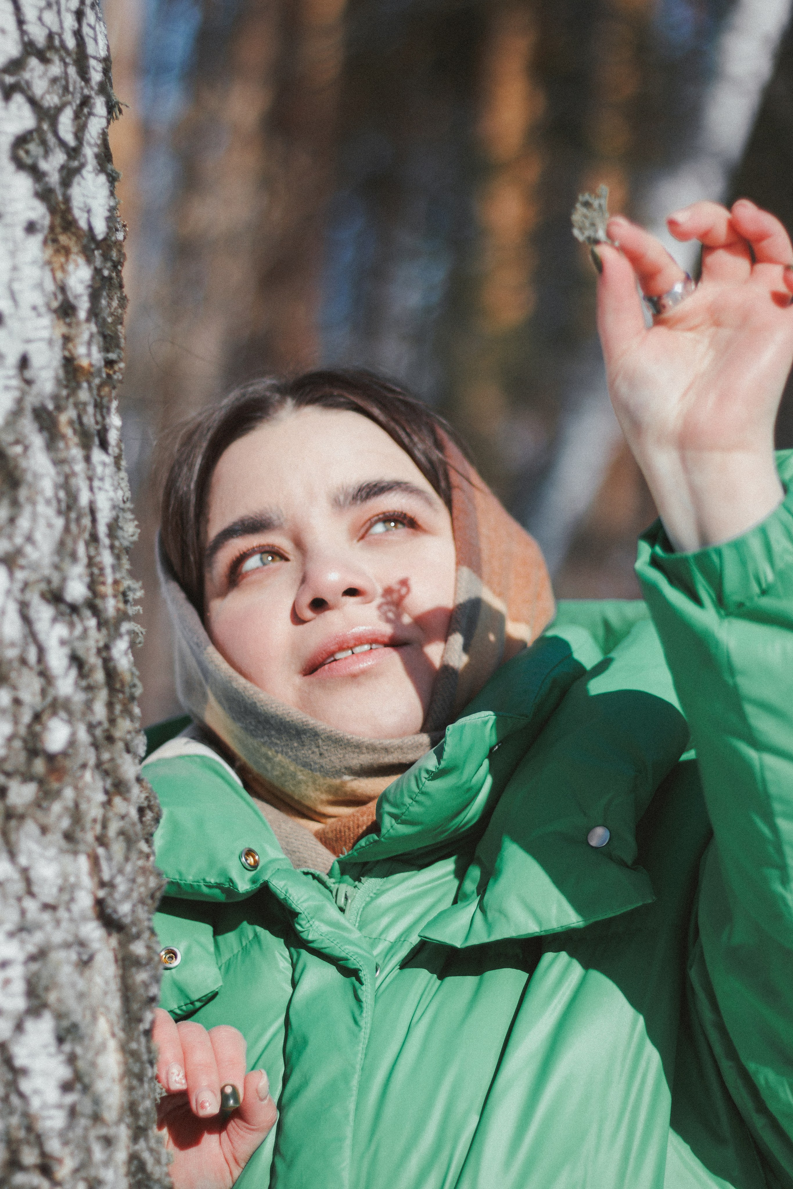 Весенняя творческая фотосессия девушки в городе Томск