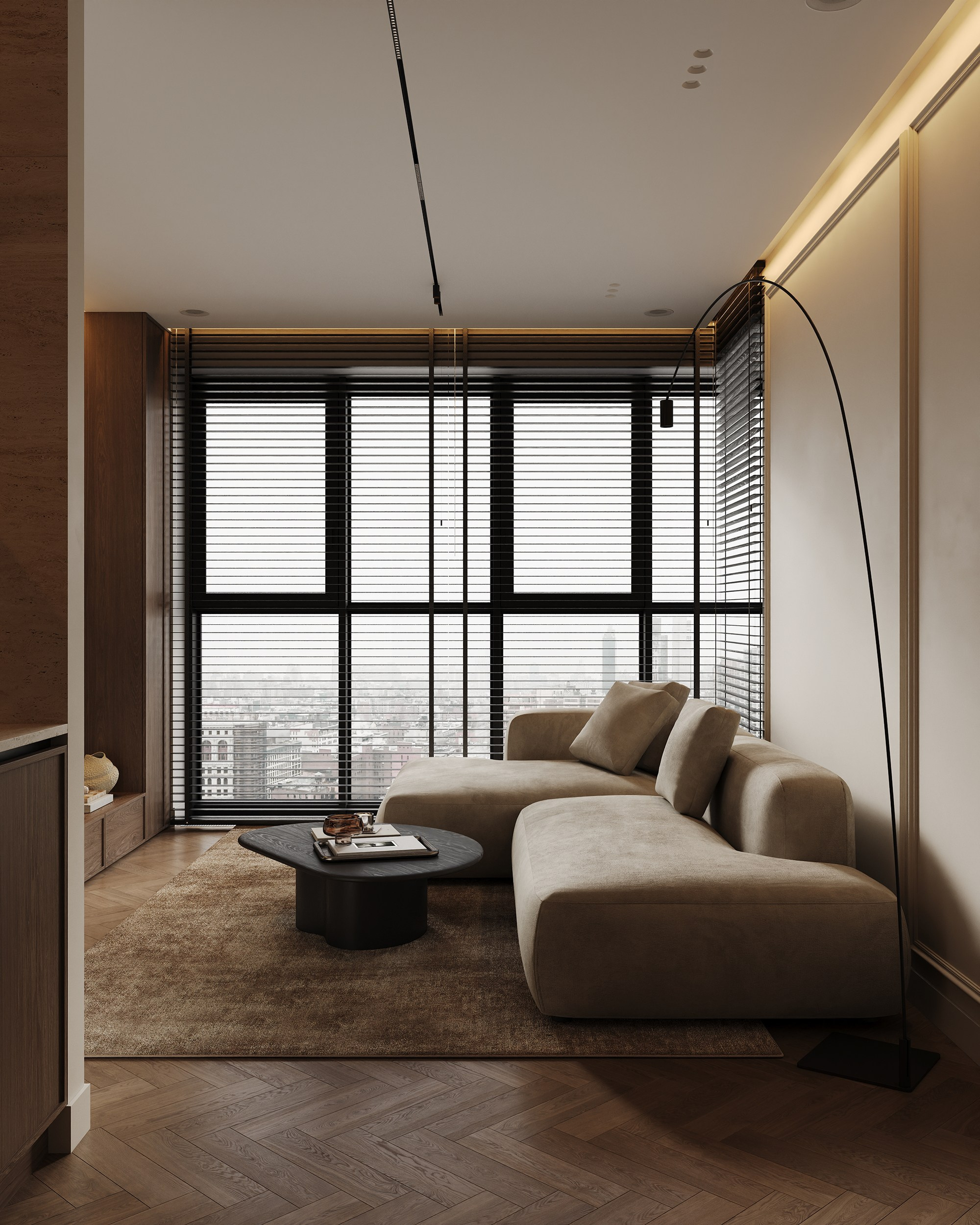 Кухня-гостиная «Одинарка». 3D визуализация интерьера Надежда Соколова