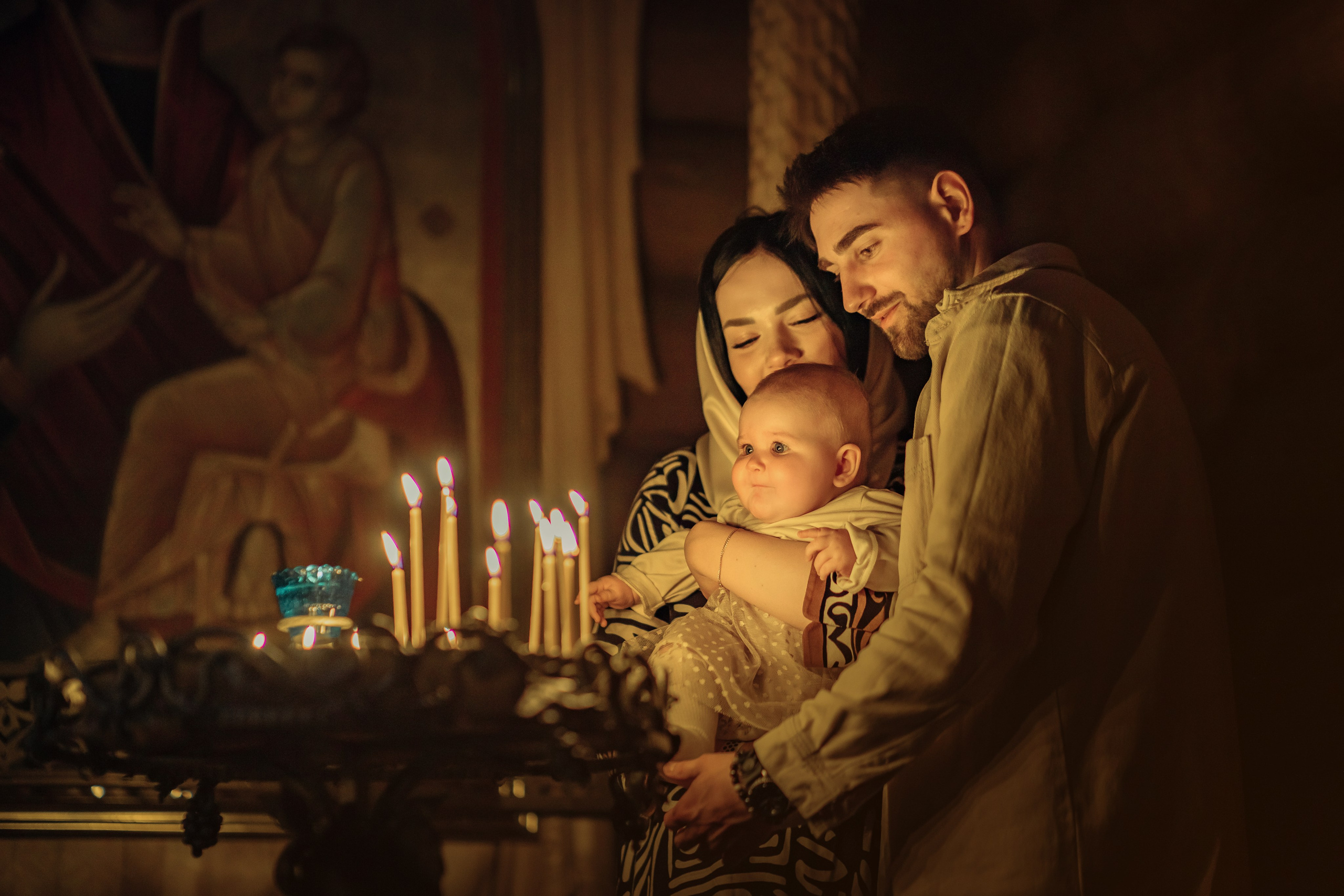 Таинство крещения Софии, апрель 2024