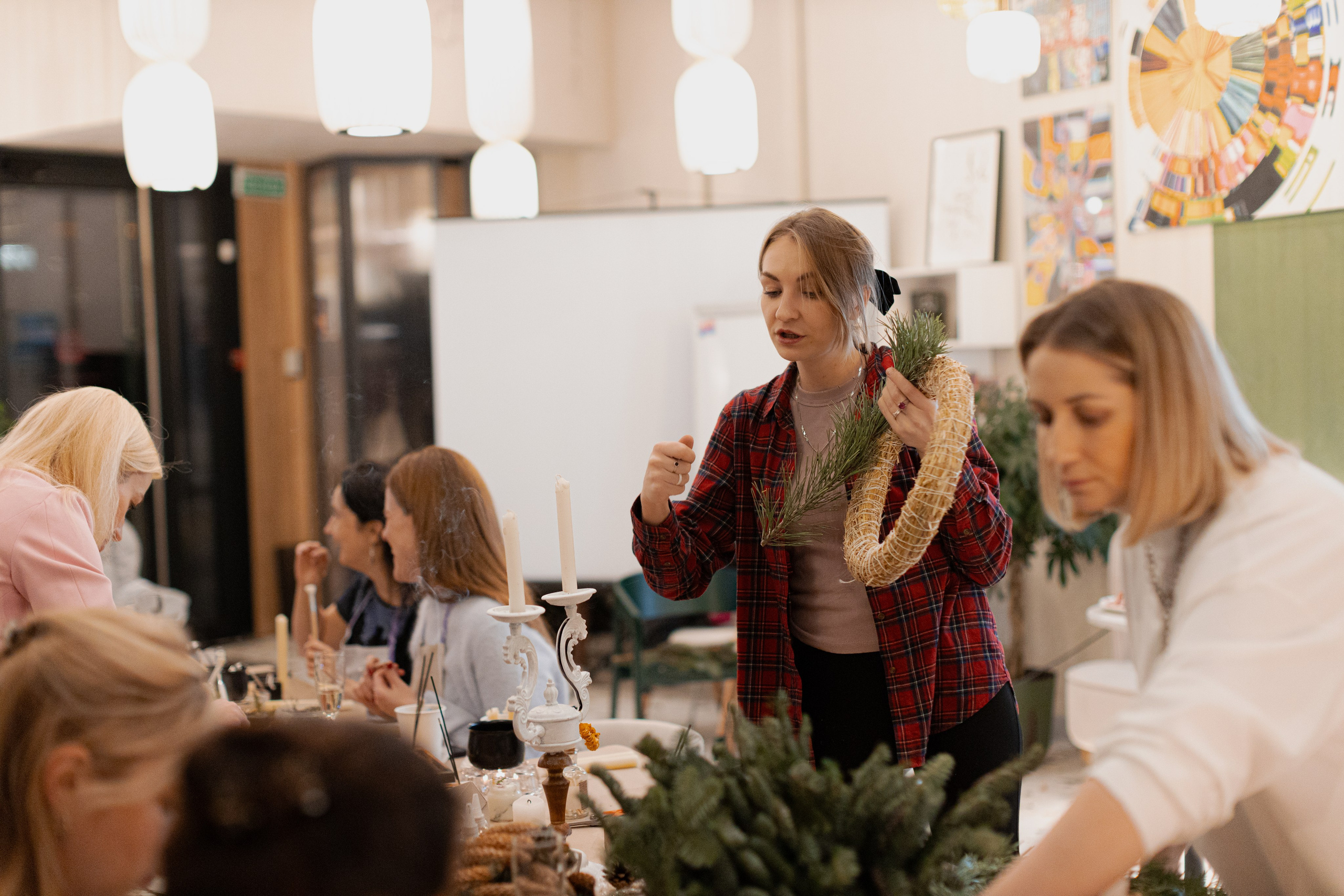 Мк свечи и венок (новогодний корпоратив). Анастасия Ракчеева Художник