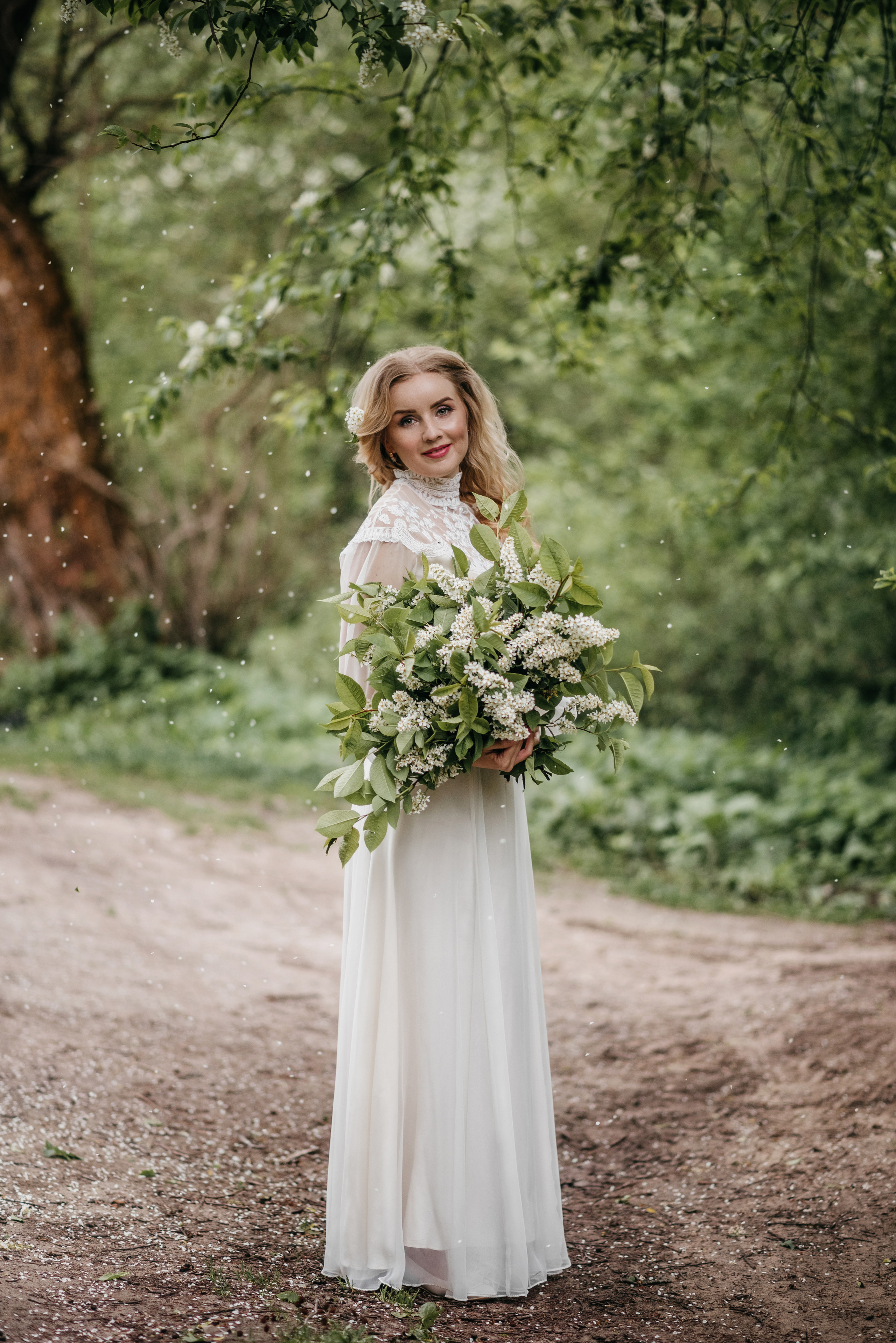 Фото с букетом