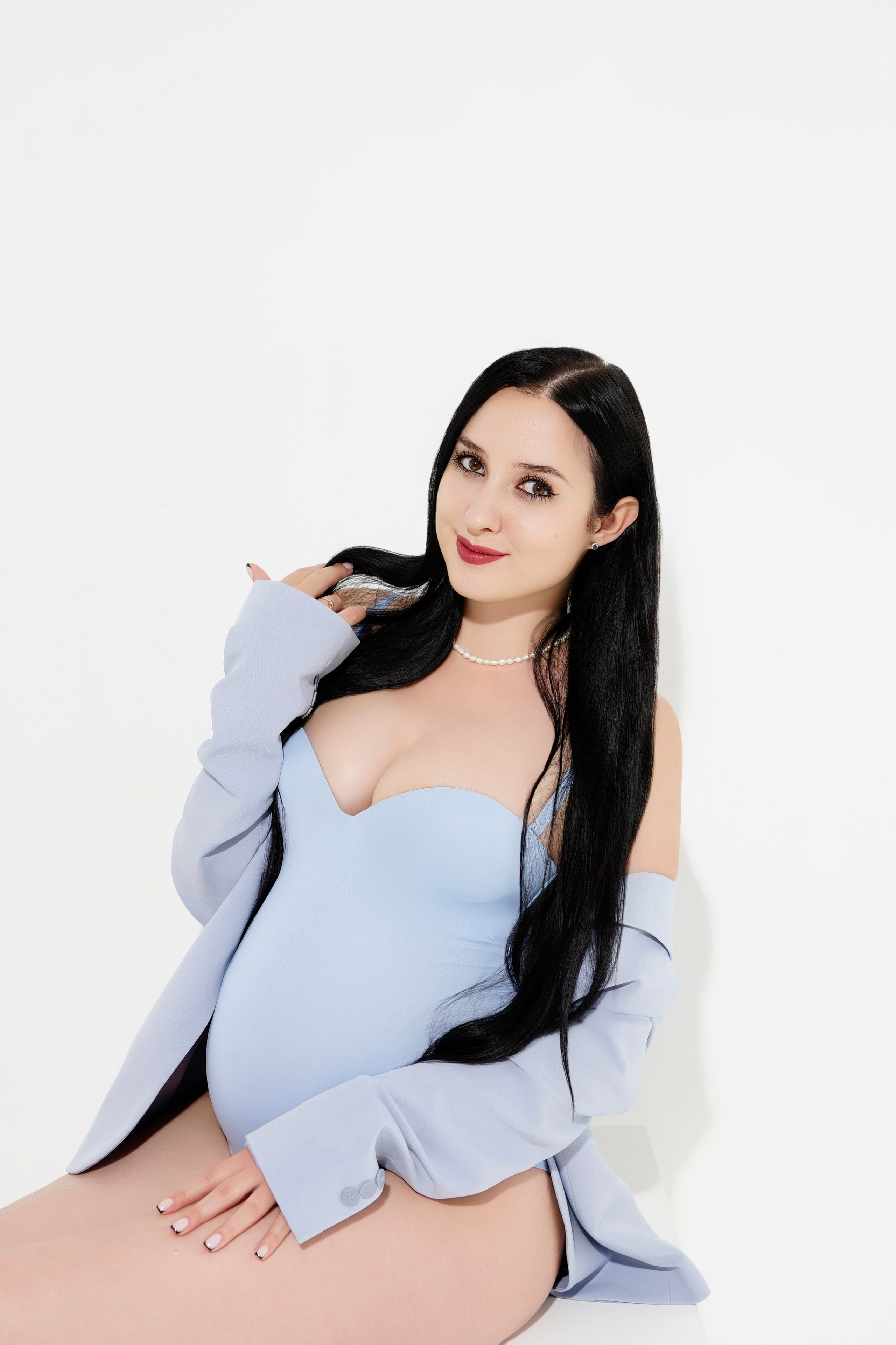 Съёмка беременности в моей фотостудии «НЕБО». Женский фотограф в Химках Алёна Ленёва