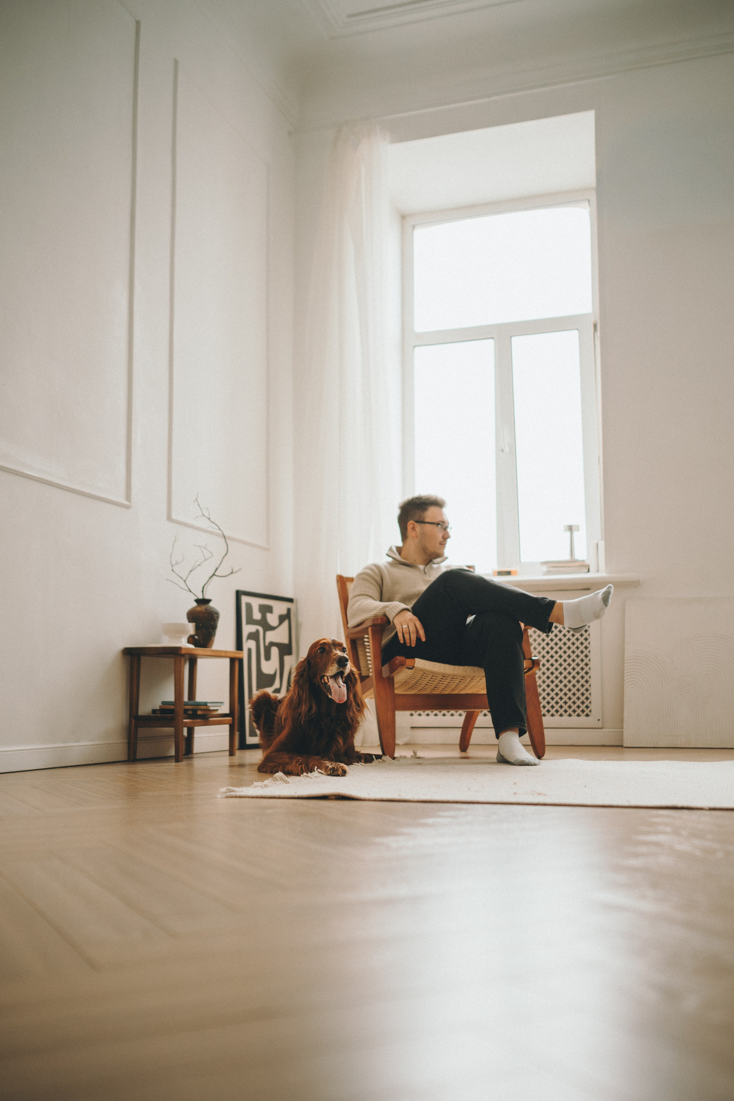 Маша, Илья и Локи. Семейный фотограф анималист Ананьева Мария — Москва