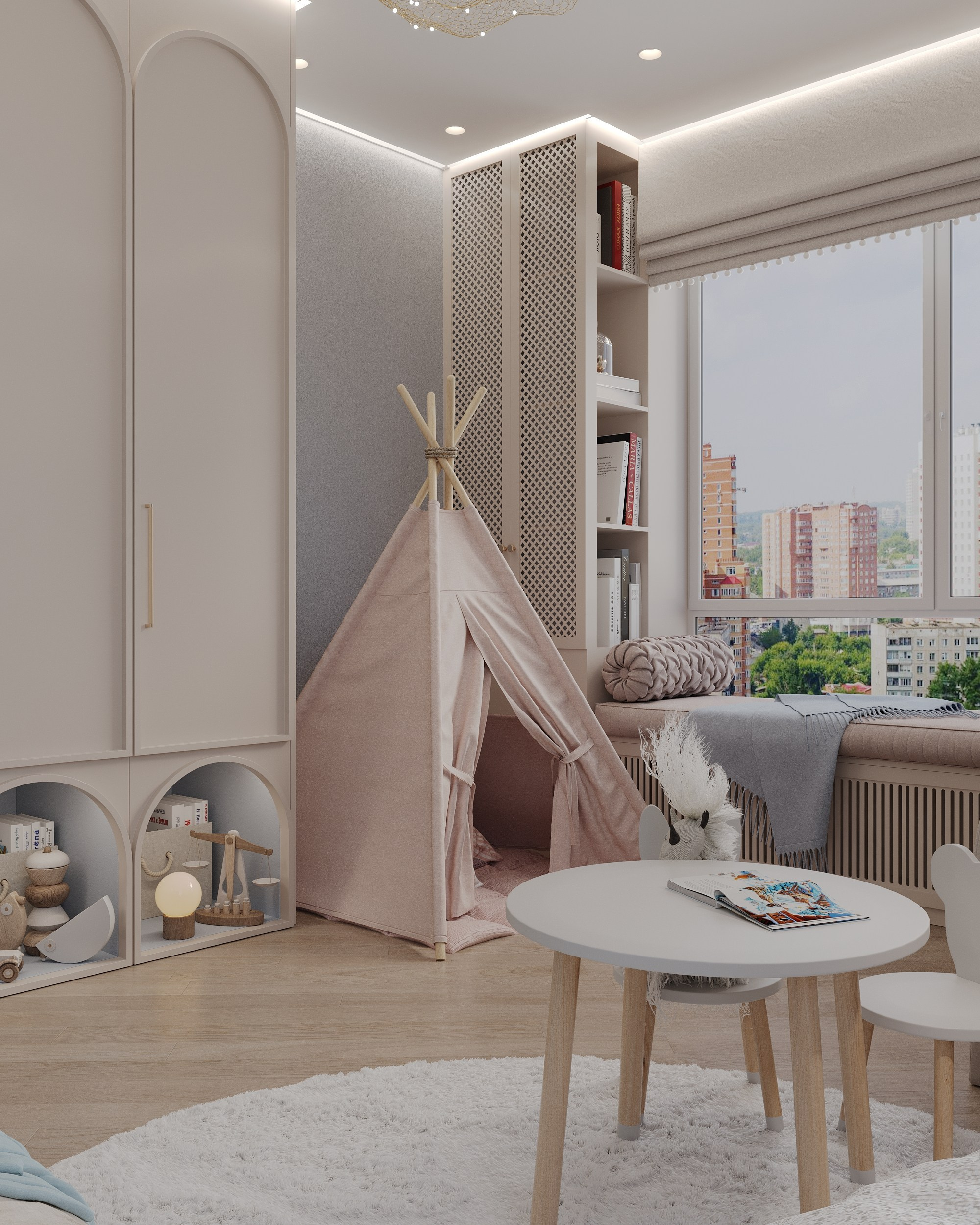 Квартира (санузел+детская комната). Королёва Анастасия | 3D визуализатор