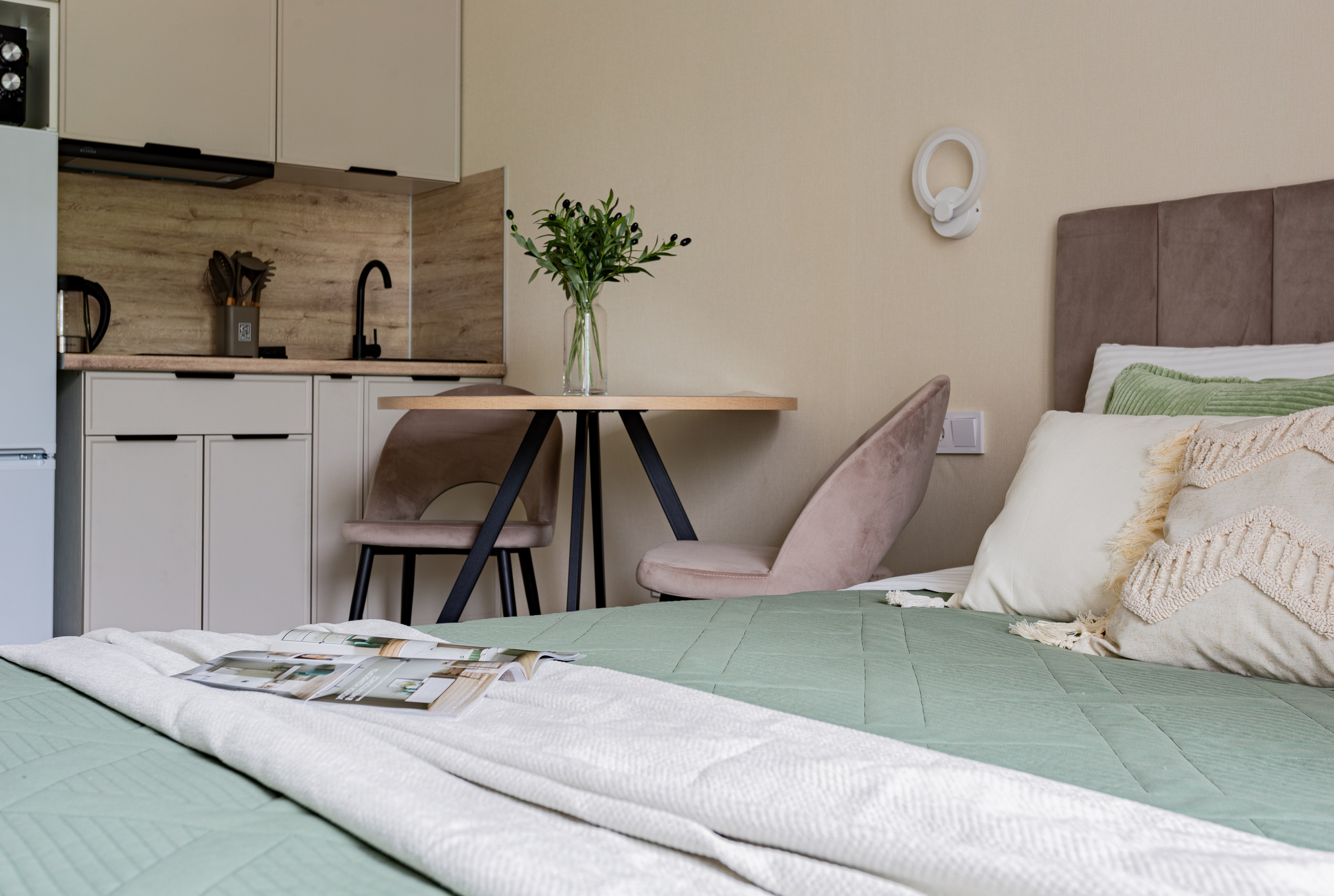 Комплектация студии с ремонтом от застройщика. Интерьерный фотограф. Хоумстейджер. Сочи/Адлер/Красная поляна