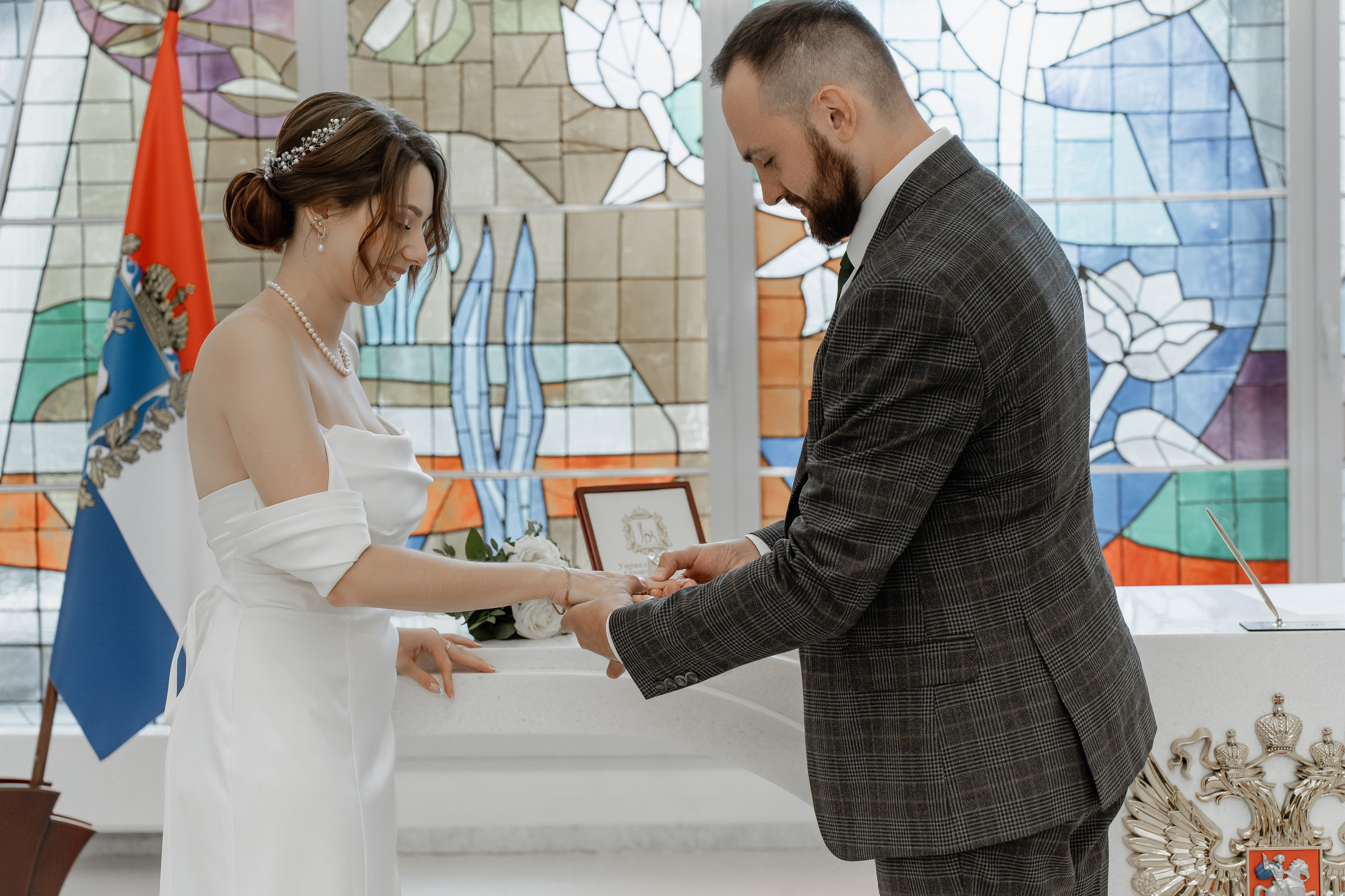 Андрей и Наталья_Дворец бракосочетания. Свадебный и семейный фотограф в Самаре Салахова Гулина