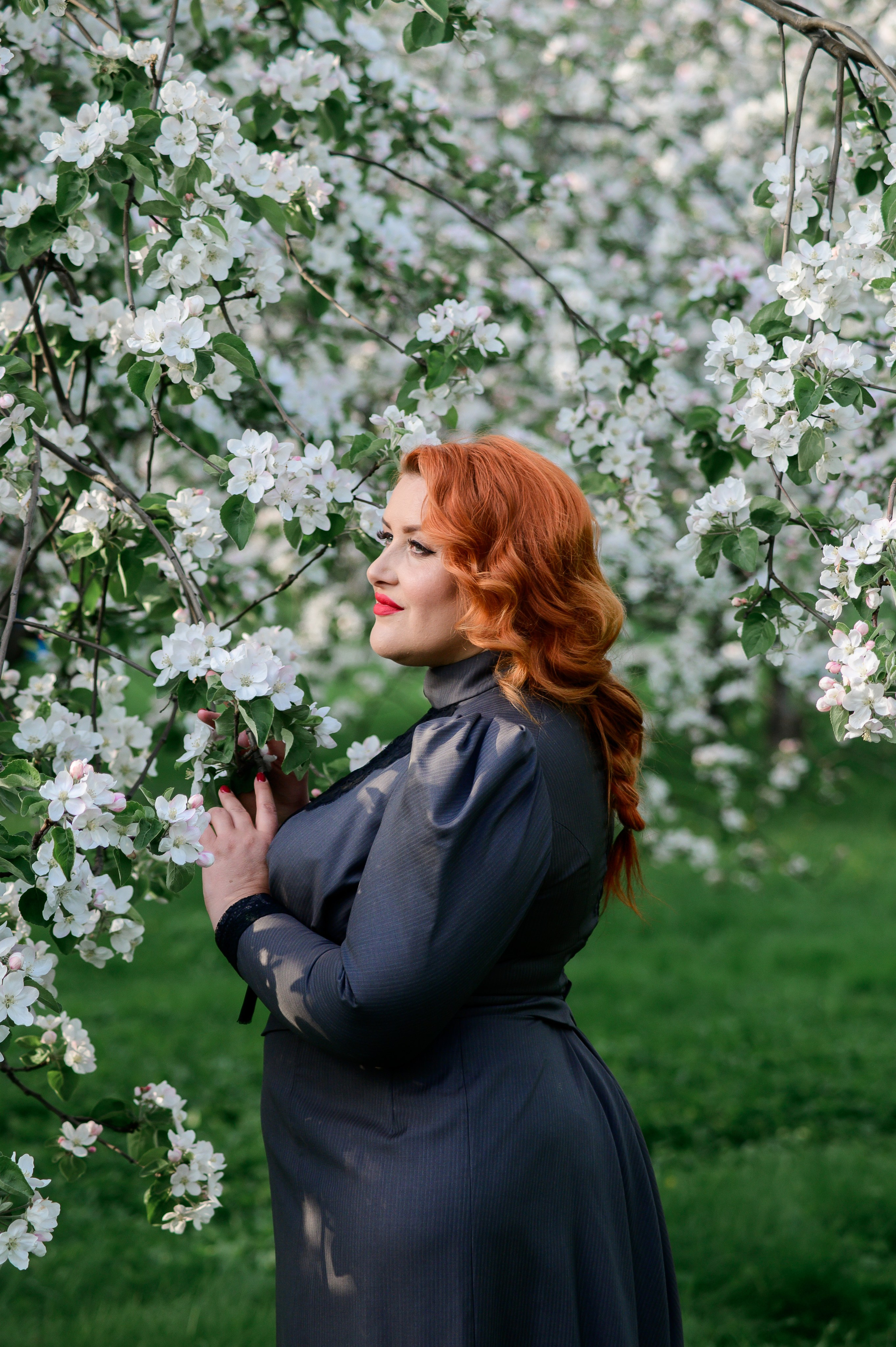 Улична фотосессия в Москве в цветах