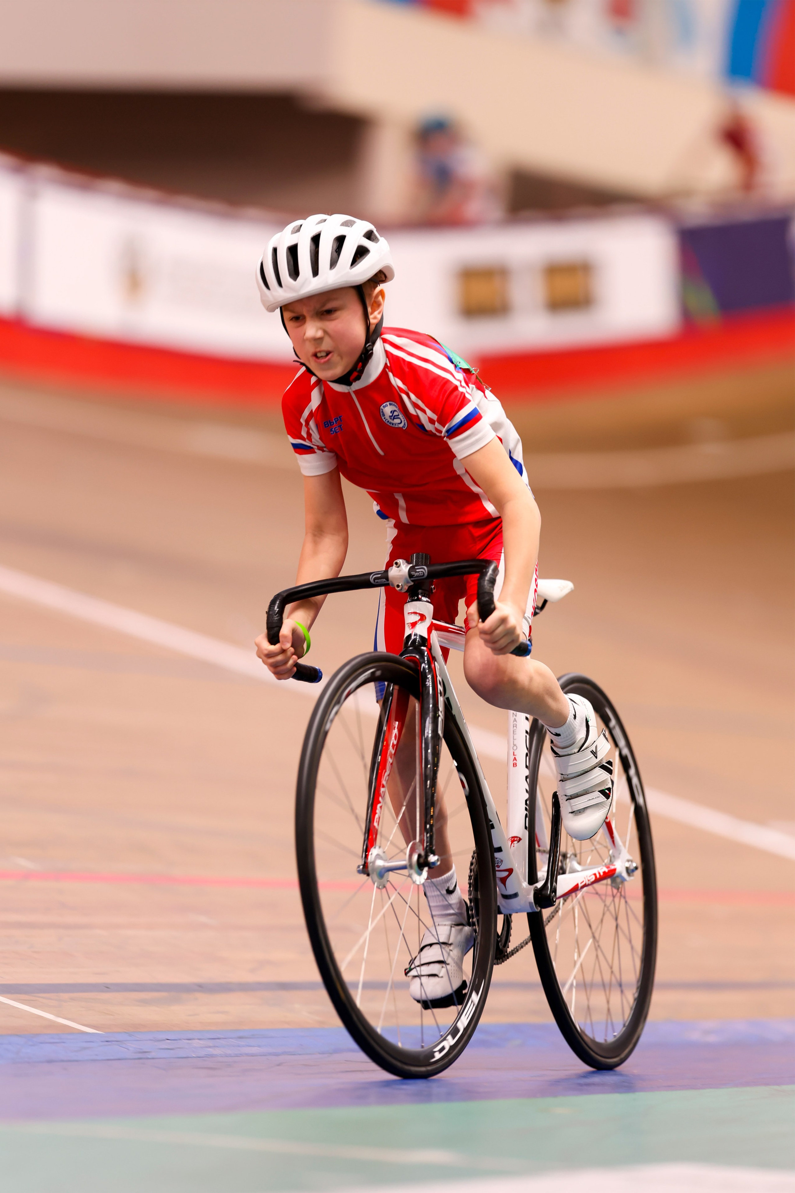 Пятый этап Региональных соревнований по велоспорту на треке (Гит, Скретч) 15.03.2025. Спортивный и репортажный фотограф Антон Тереханов