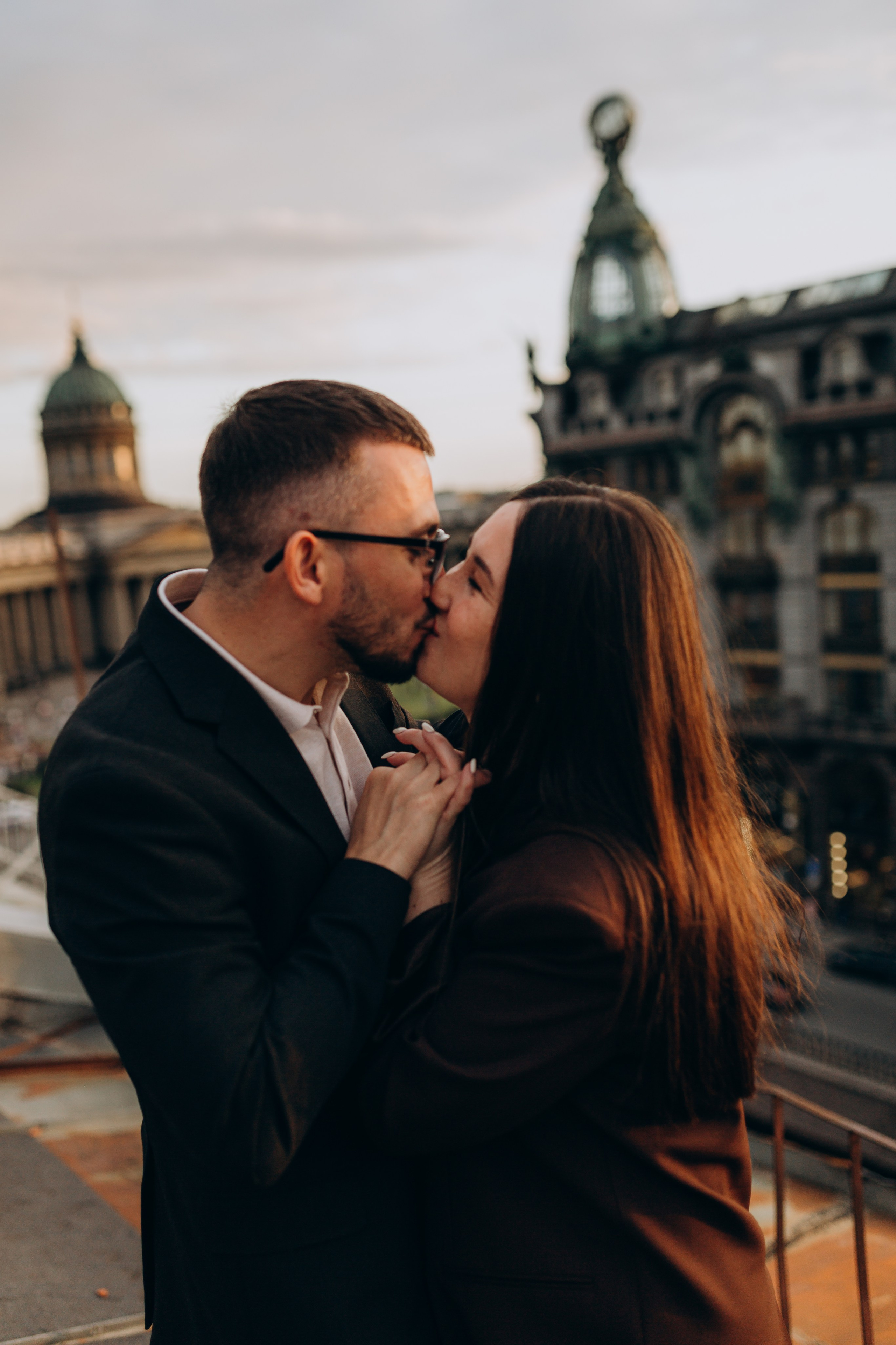 LoveStory на крышах Питера. Фотограф Санкт-Петербург Князева Елизавета
