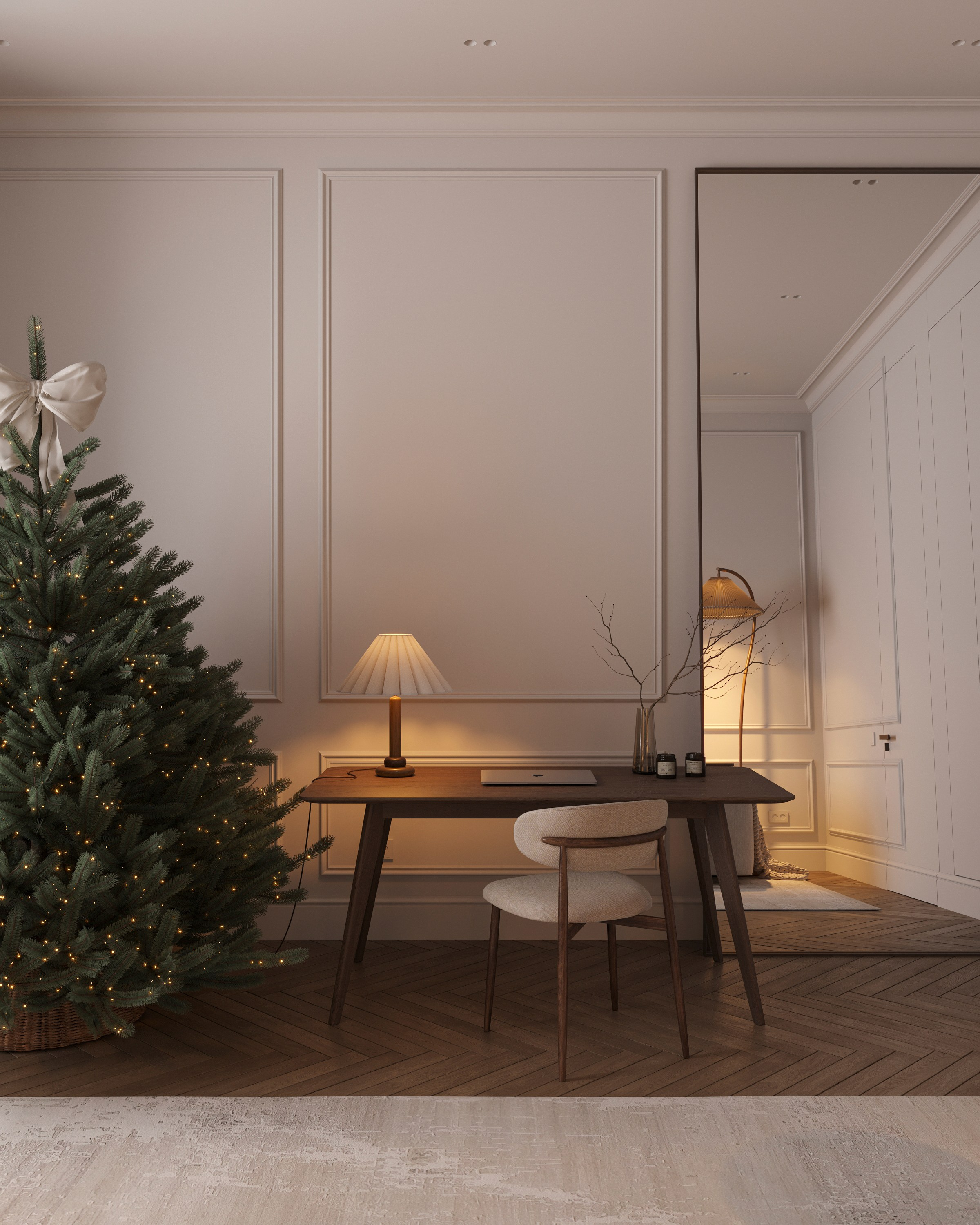 CHRISTMAS CHARM | DESIGNER ANNE KIREEVA. Interior Visualization by Valerie Stetyukevich
