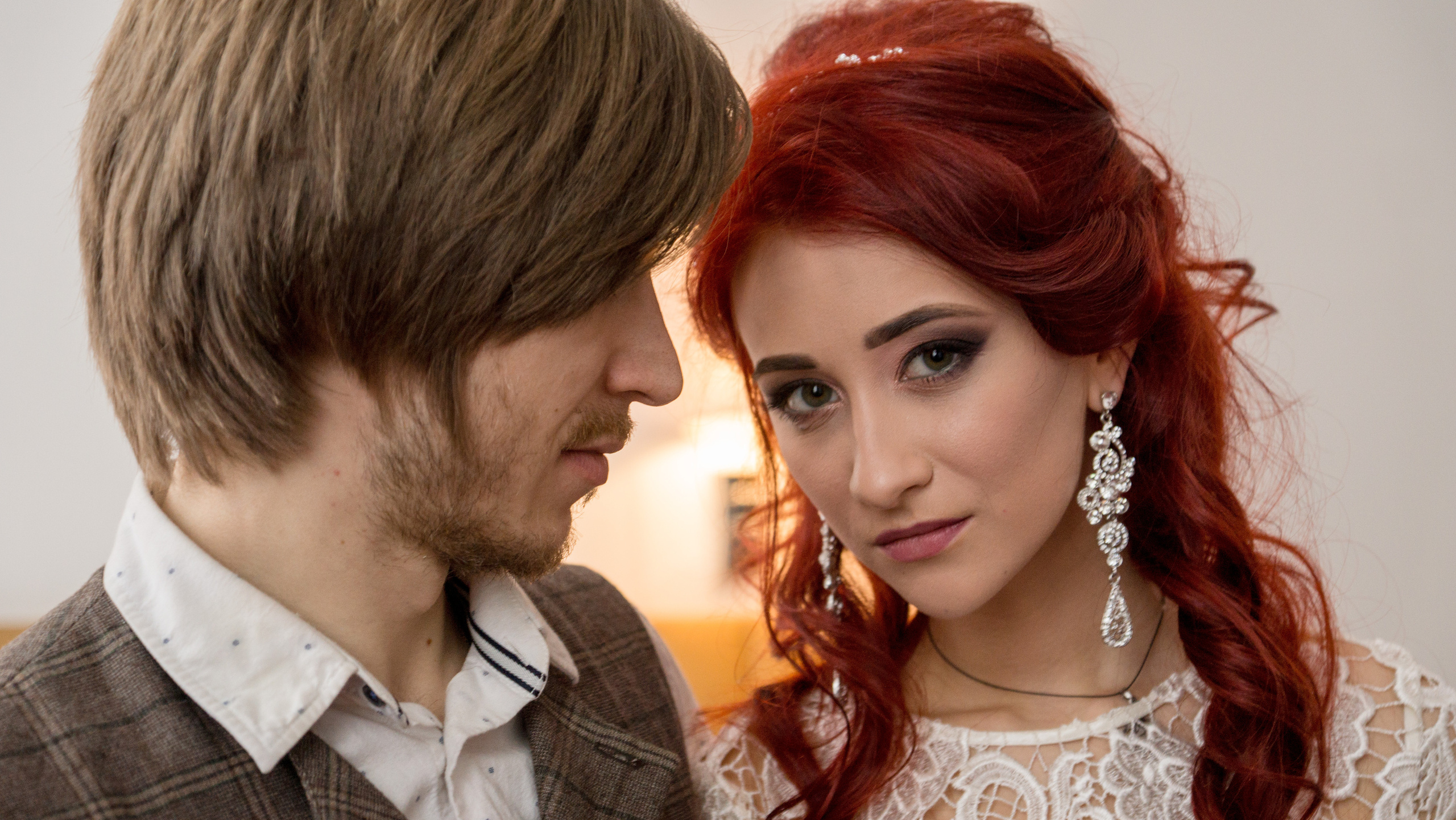 Романтичный портрет жениха и невесты