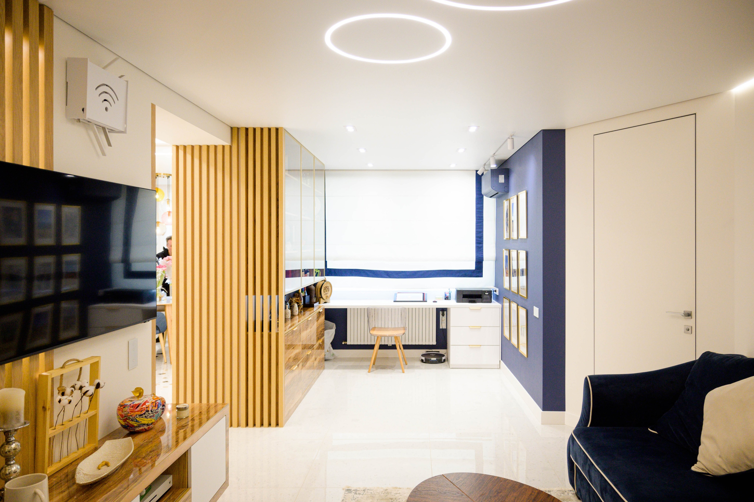 The apartment is in a modern style. Fotograf Dmitrii Donets