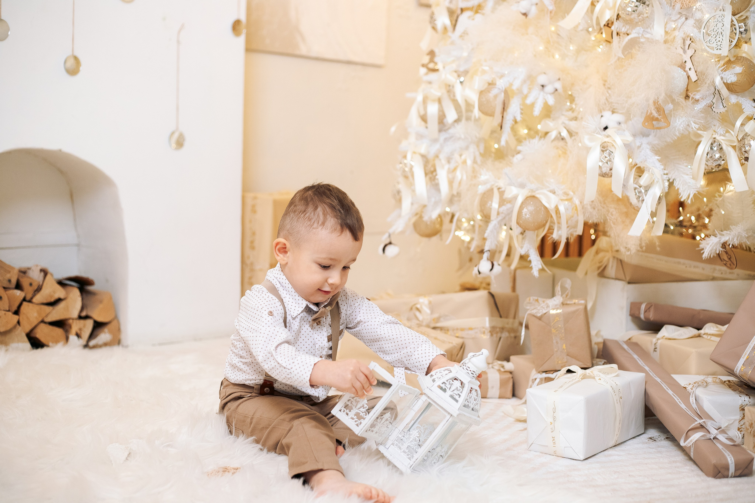 Семейная новогодняя фотосессия 2024-2025 в фотостудии. Фотограф в Санкт-Петербурге, Анна Скворцова