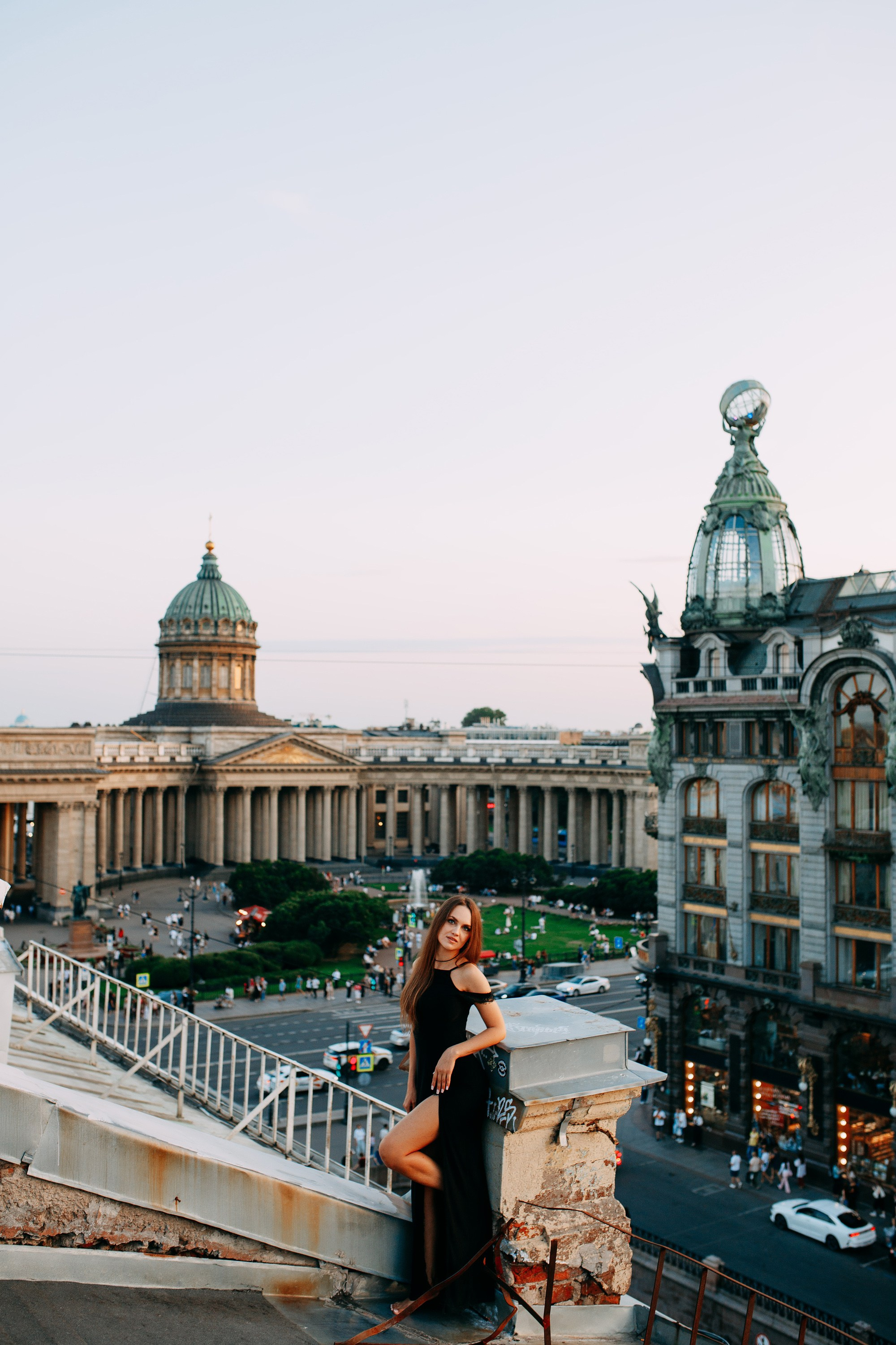 Крыша у Казанского и Зингера. Фотограф в Санкт-Петербурге Alina Film