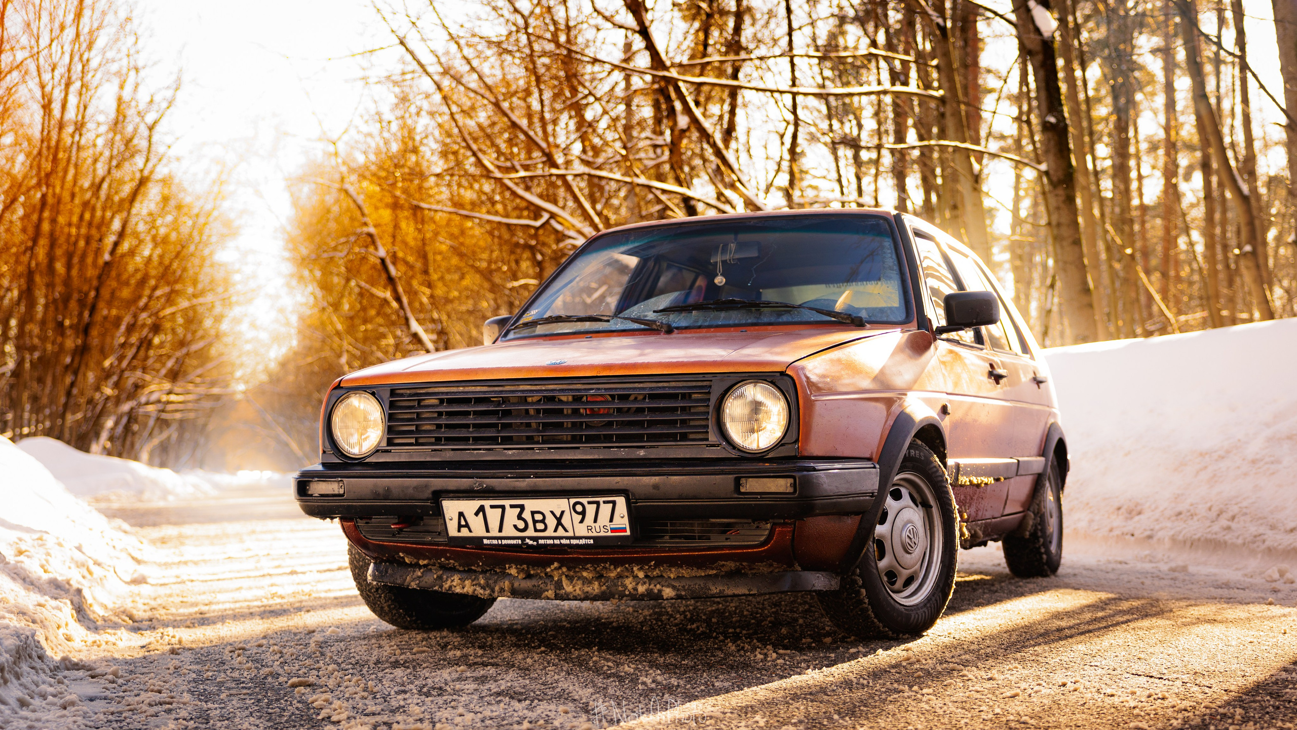 VW GOLF 2 WINTER STORY. #NotAiPhoto — автомобильный фотограф