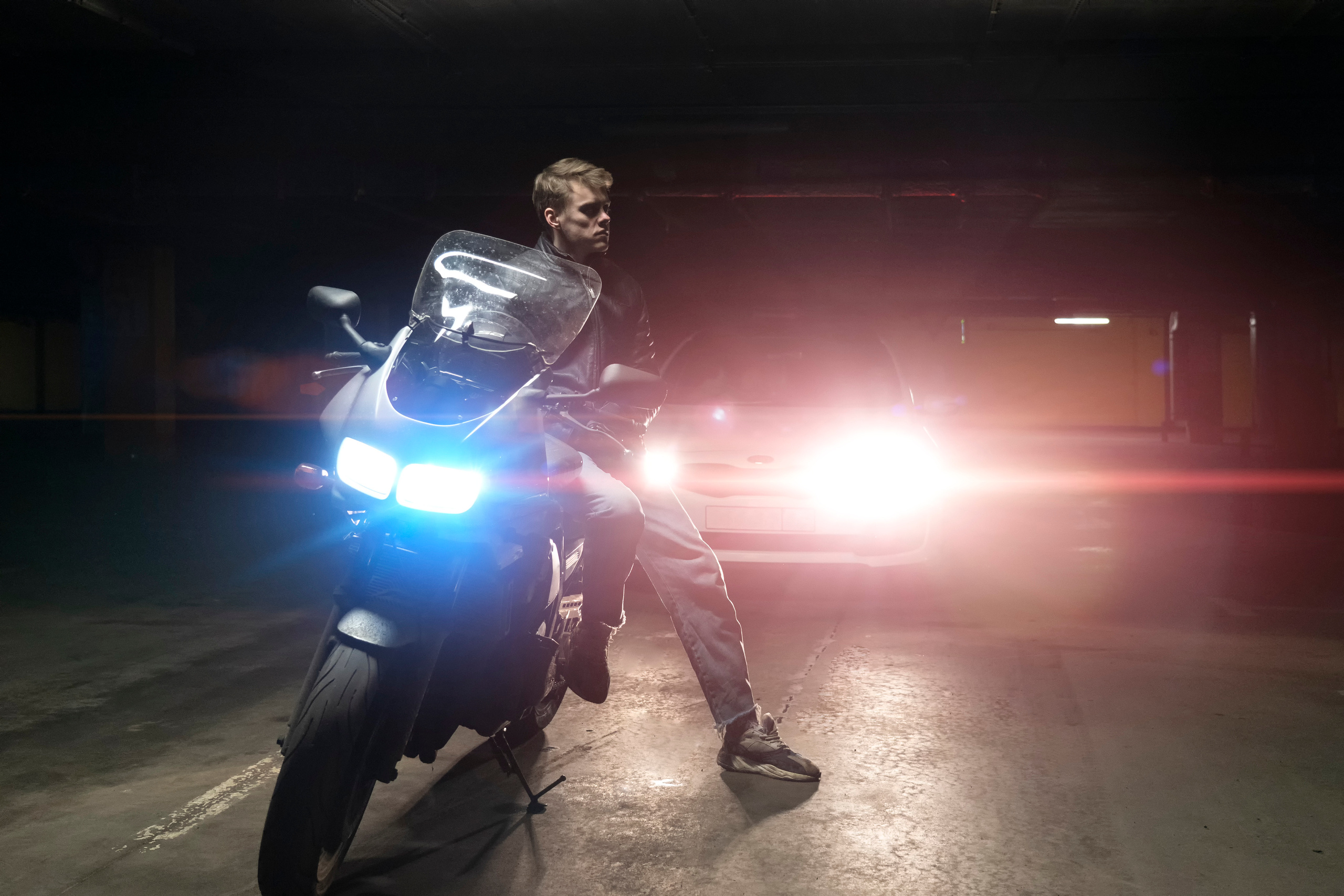 На парковке. Photomantis