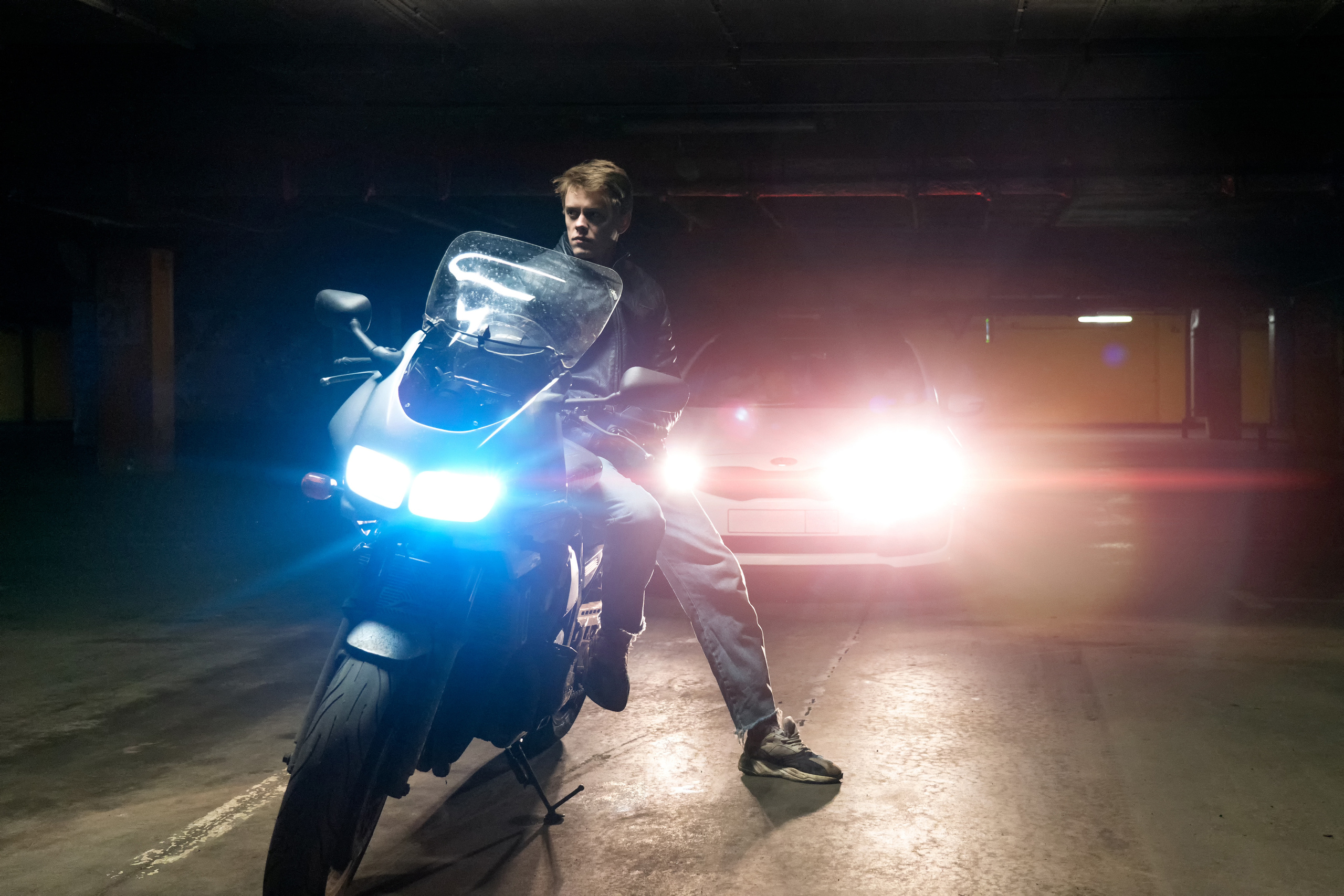 На парковке. Photomantis