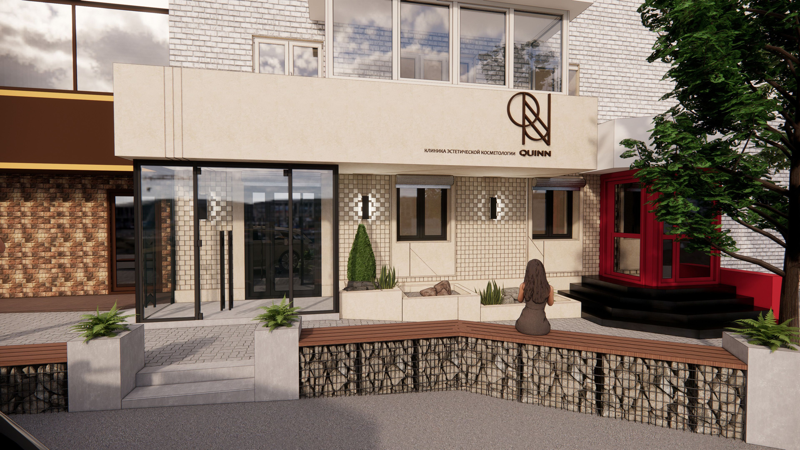 Косметология Момедов. Проект фасада. Архитектурно-дизайнерское бюро ROOMS