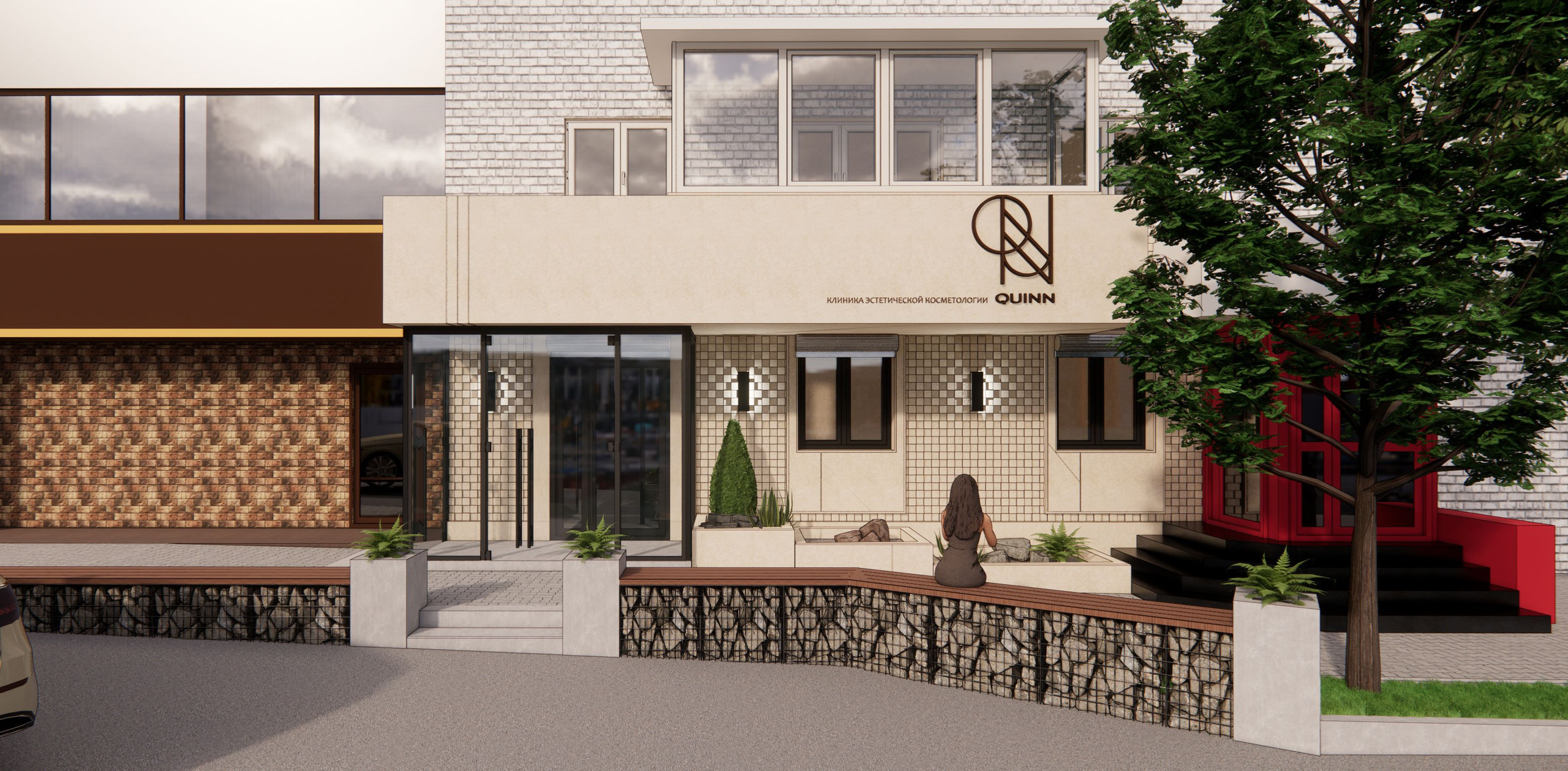 Косметология Момедов. Проект фасада. Архитектурно-дизайнерское бюро ROOMS