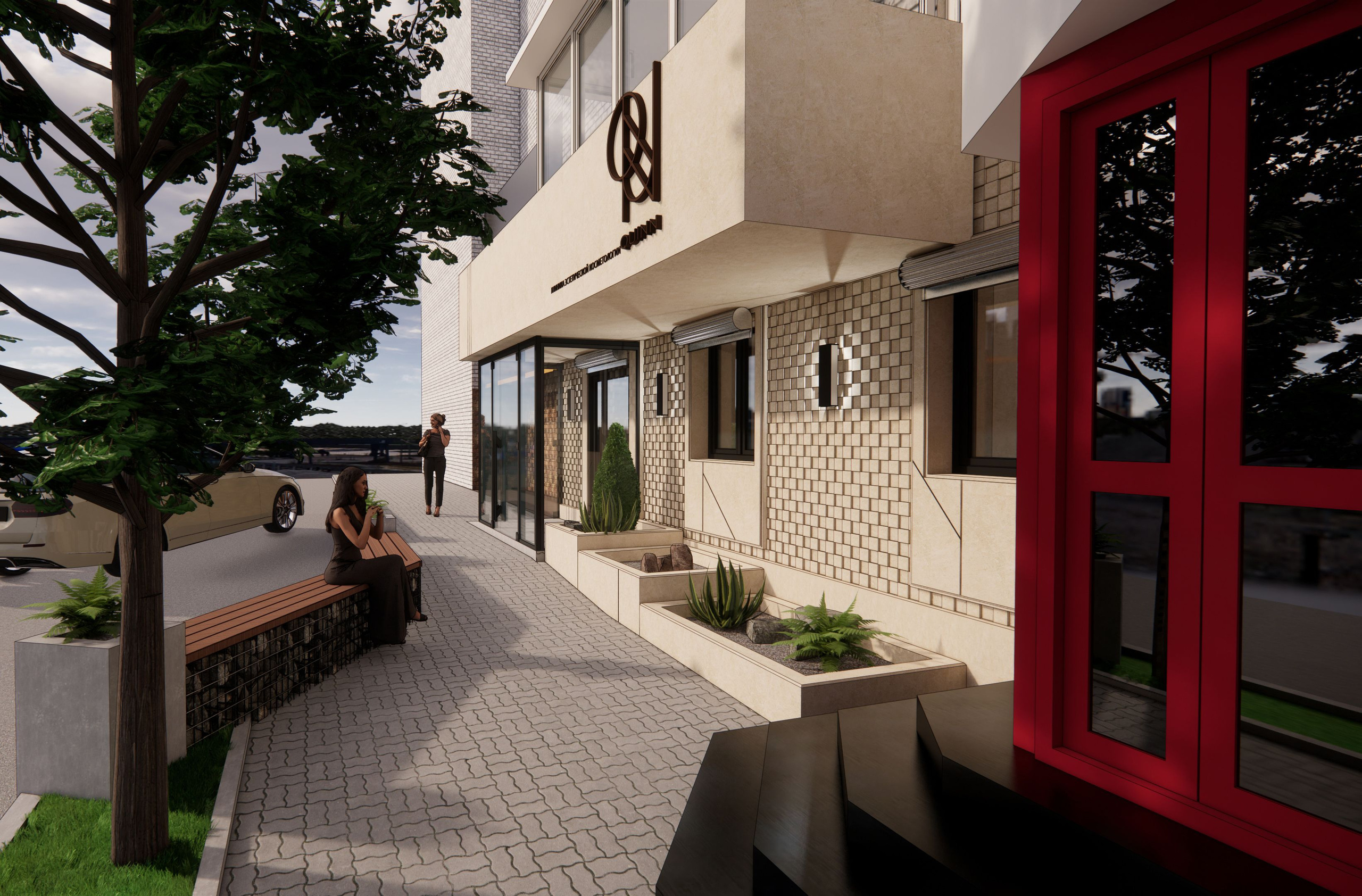 Косметология Момедов. Проект фасада. Архитектурно-дизайнерское бюро ROOMS