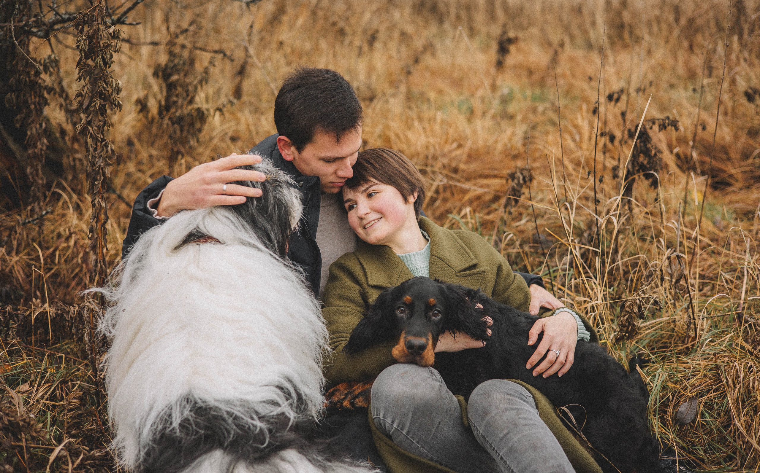 Даша, Глеб, Барс и Бруно. Фотограф-анималист Богданова Полина