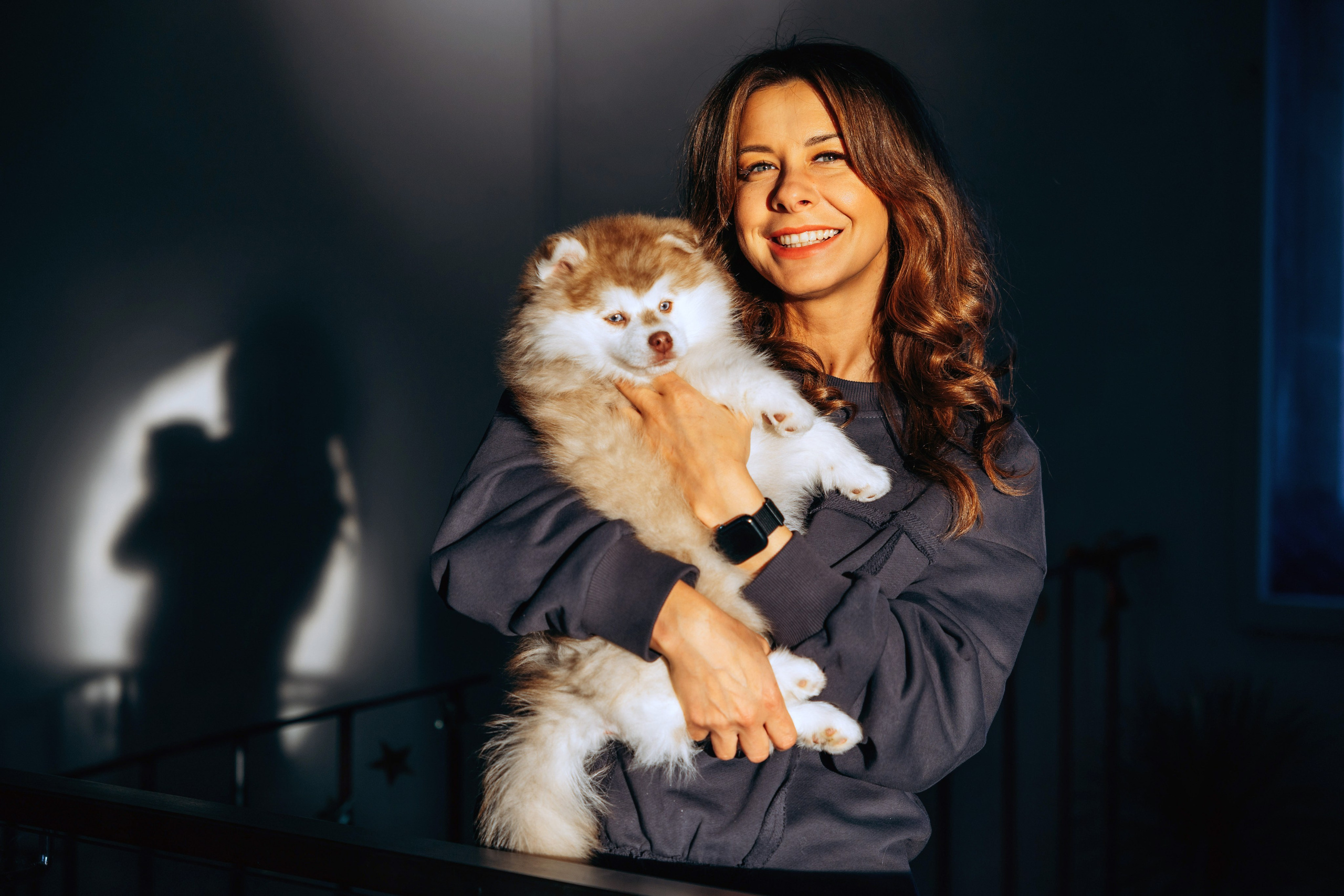 Съёмка со щенками