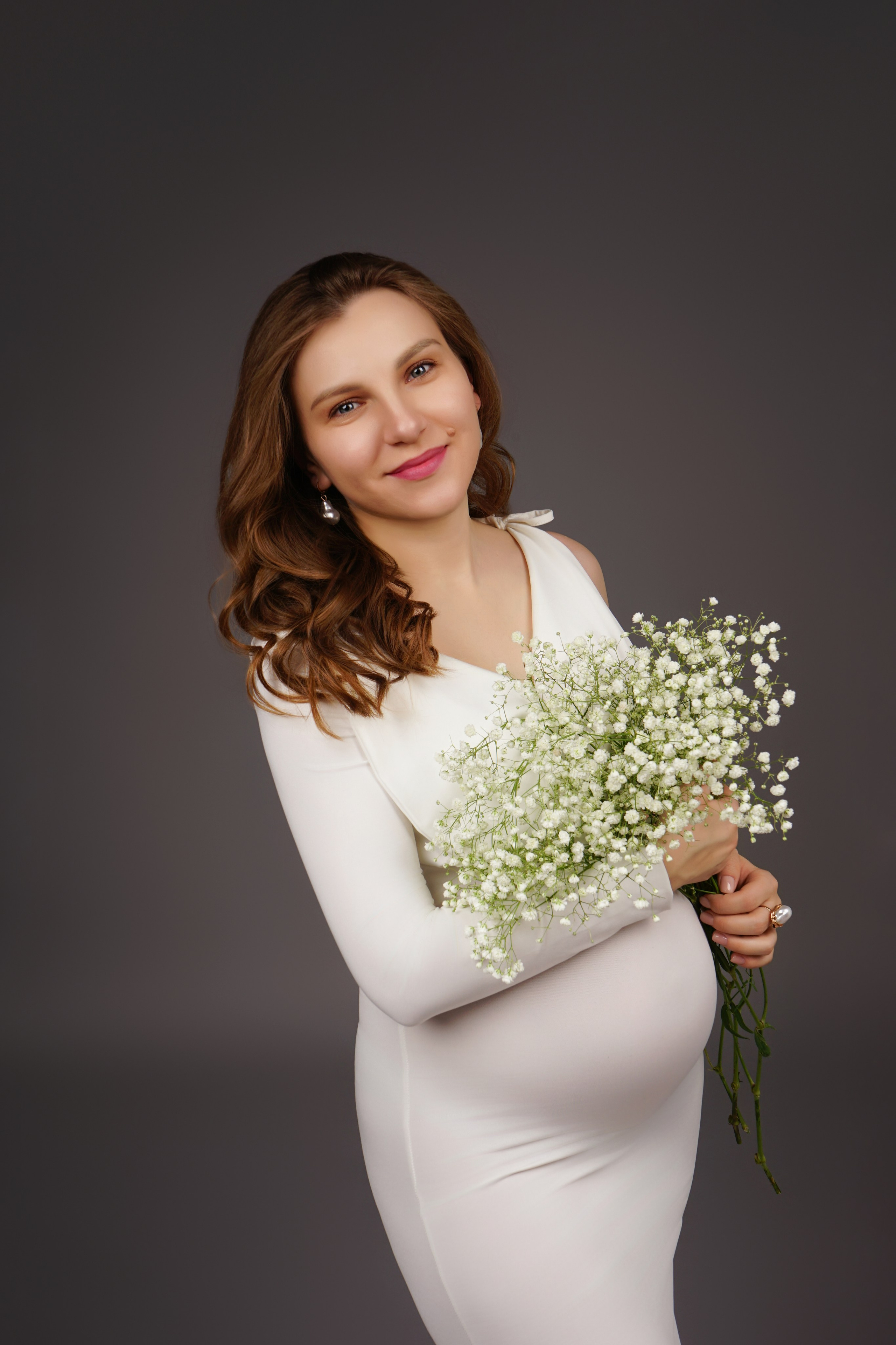 Съёмка беременности в моей фотостудии «НЕБО». Женский фотограф в Химках Алёна Ленёва