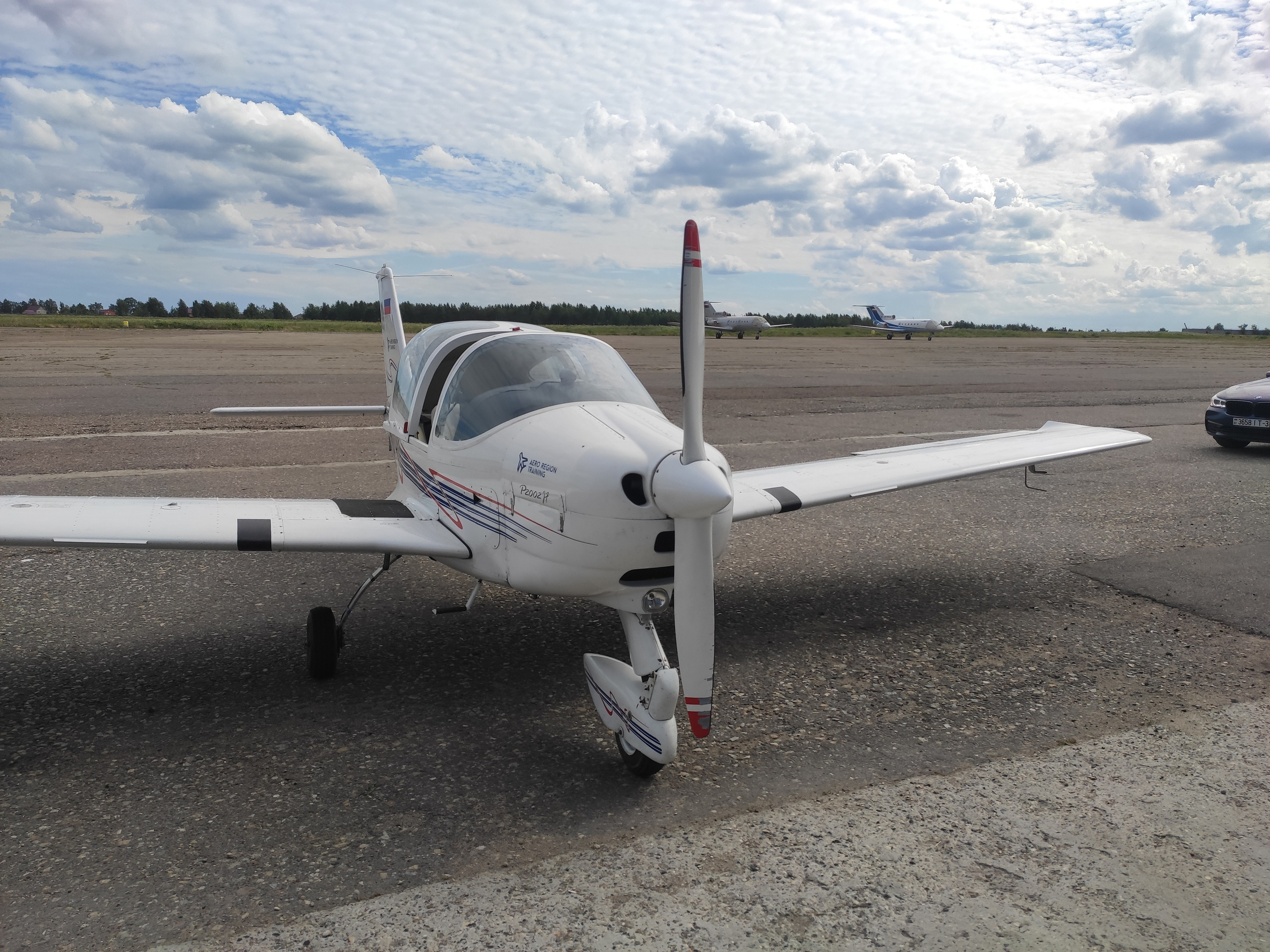 На стоянке, до вылета!