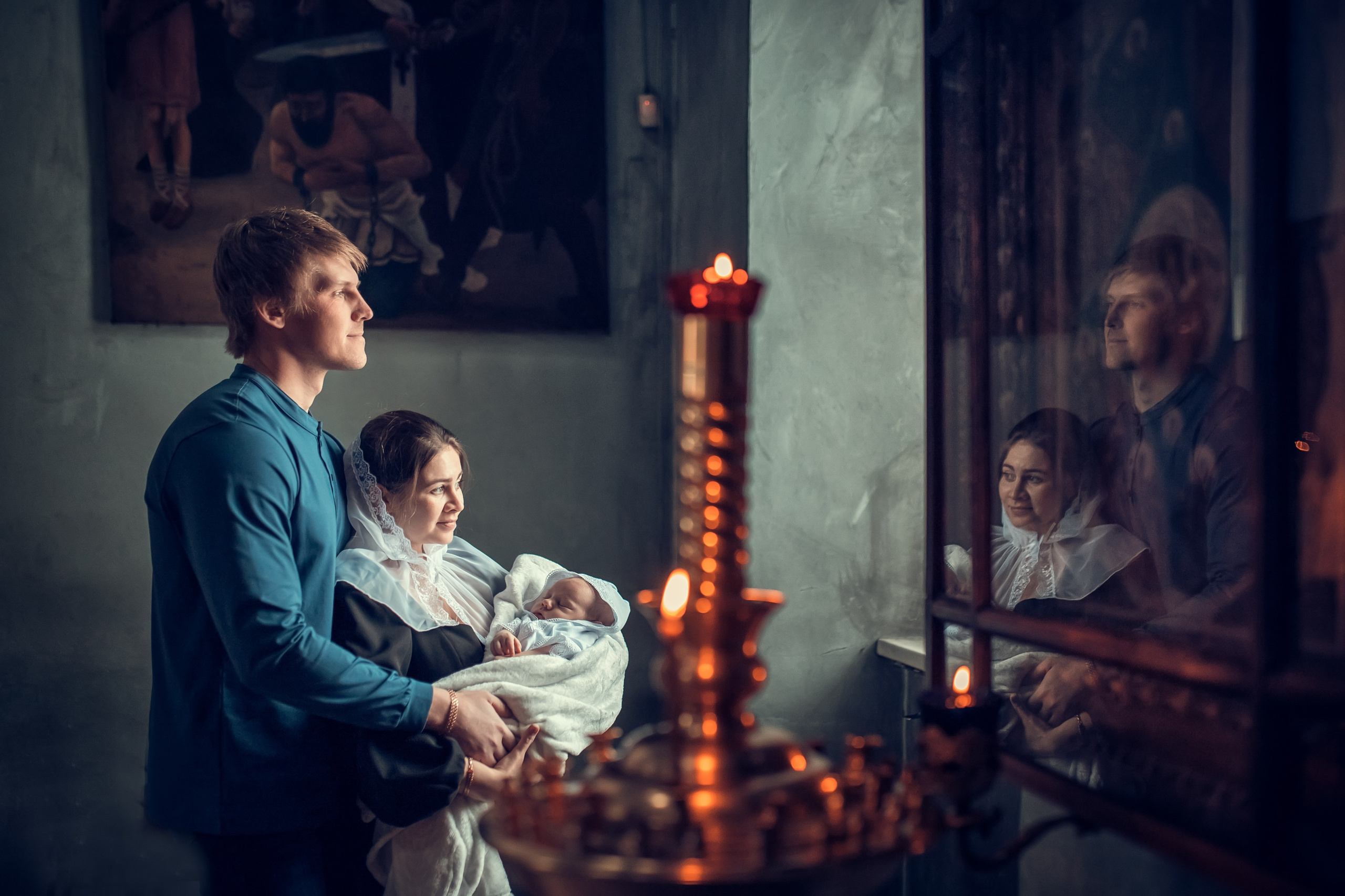 Таинство крещения Алексея. Екатерина Крапивина фотограф церковных Таинств в Нижний Новгороде