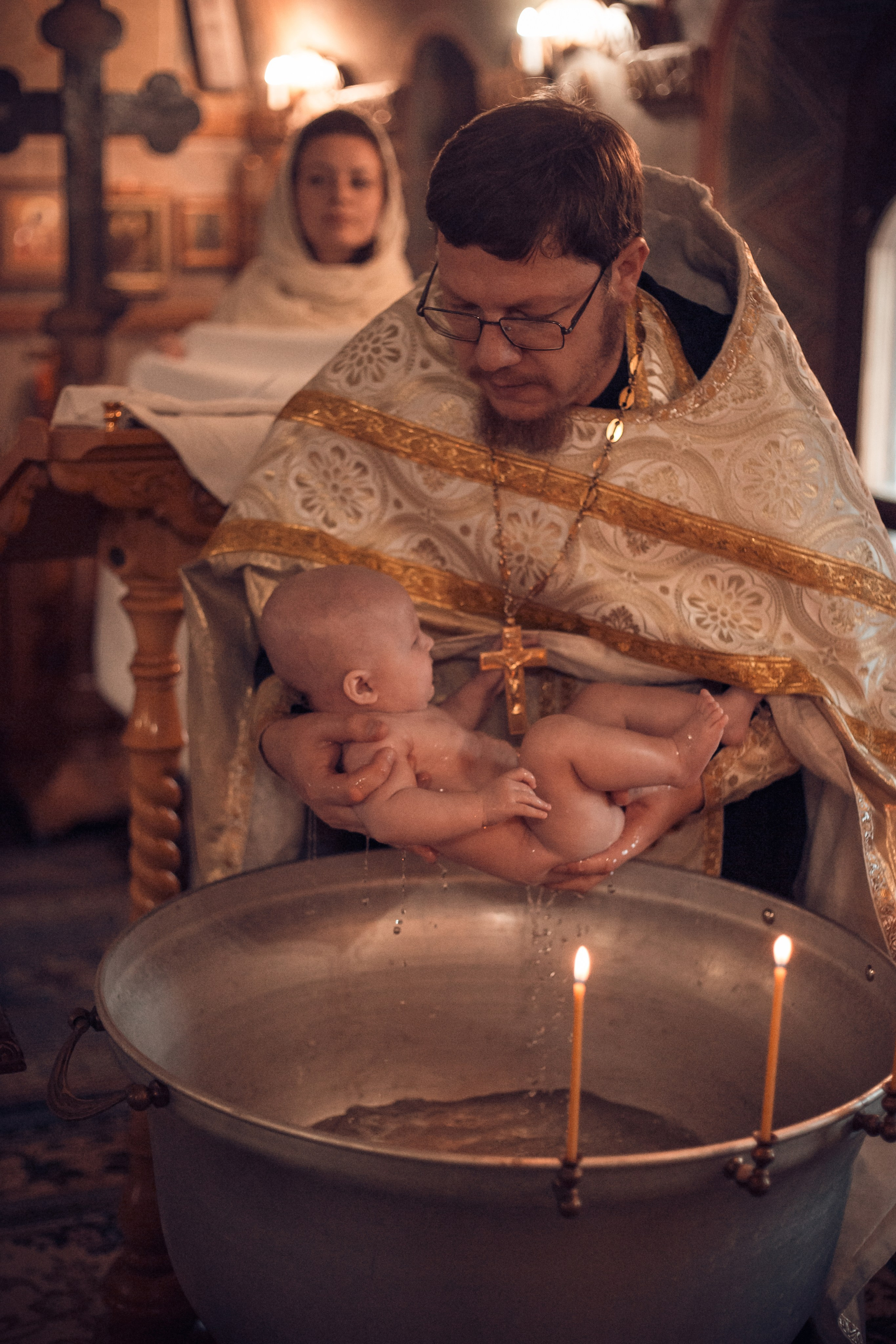 Крещение Полины в Спасо-Преображенском Воротынском женском монастыре
