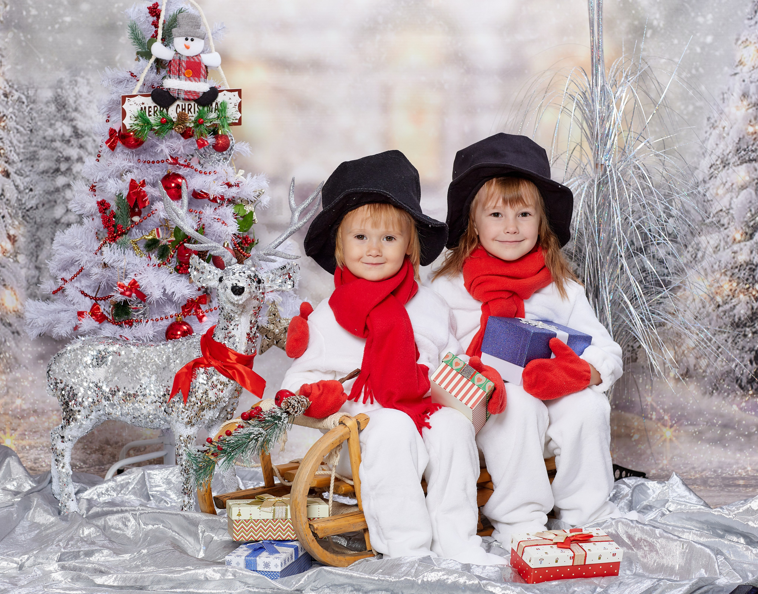 На санях. Детская выездная фотостудия