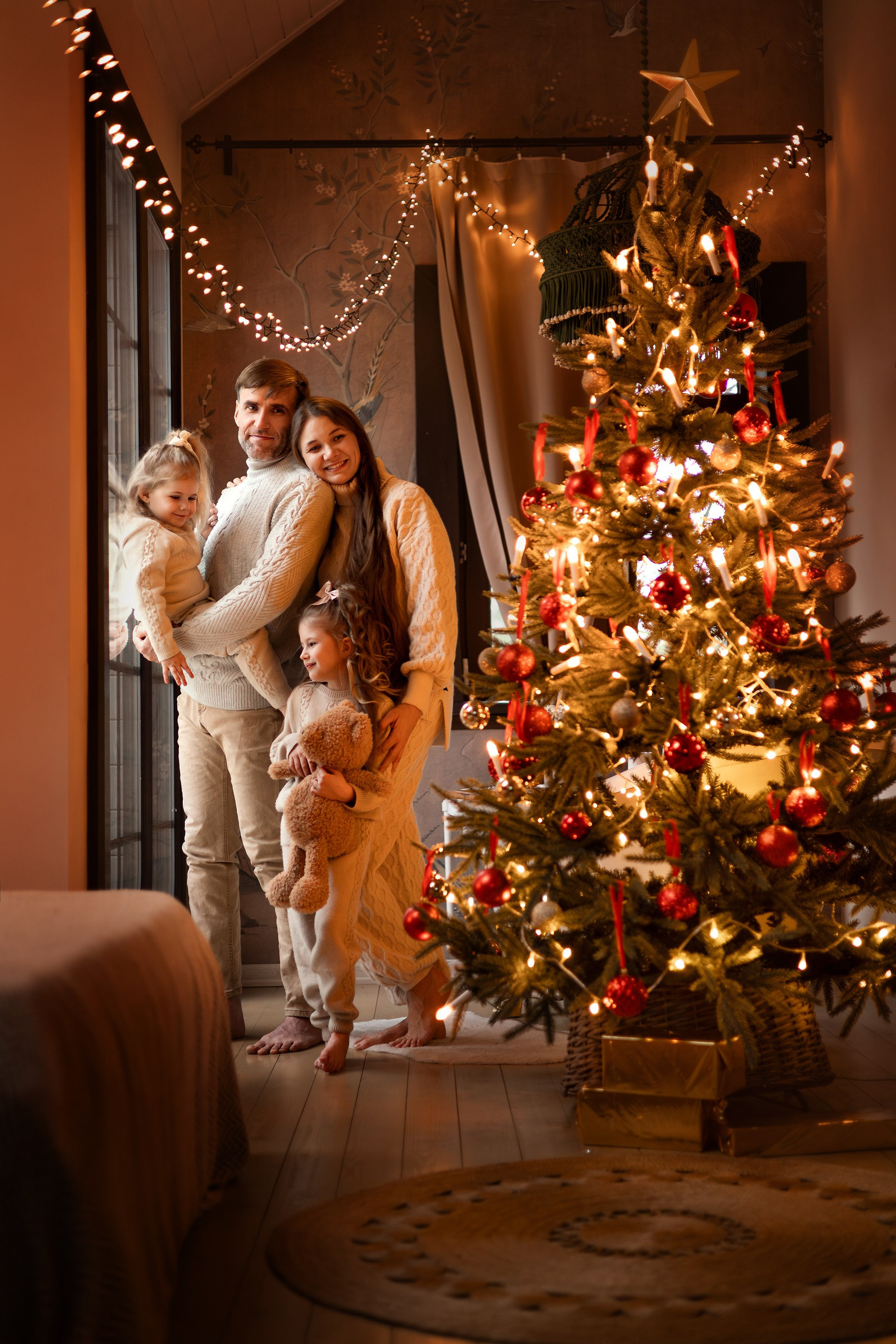 Новогодняя семейная съемка. Детский и семейный фотограф Елена Михайлова в Москве
