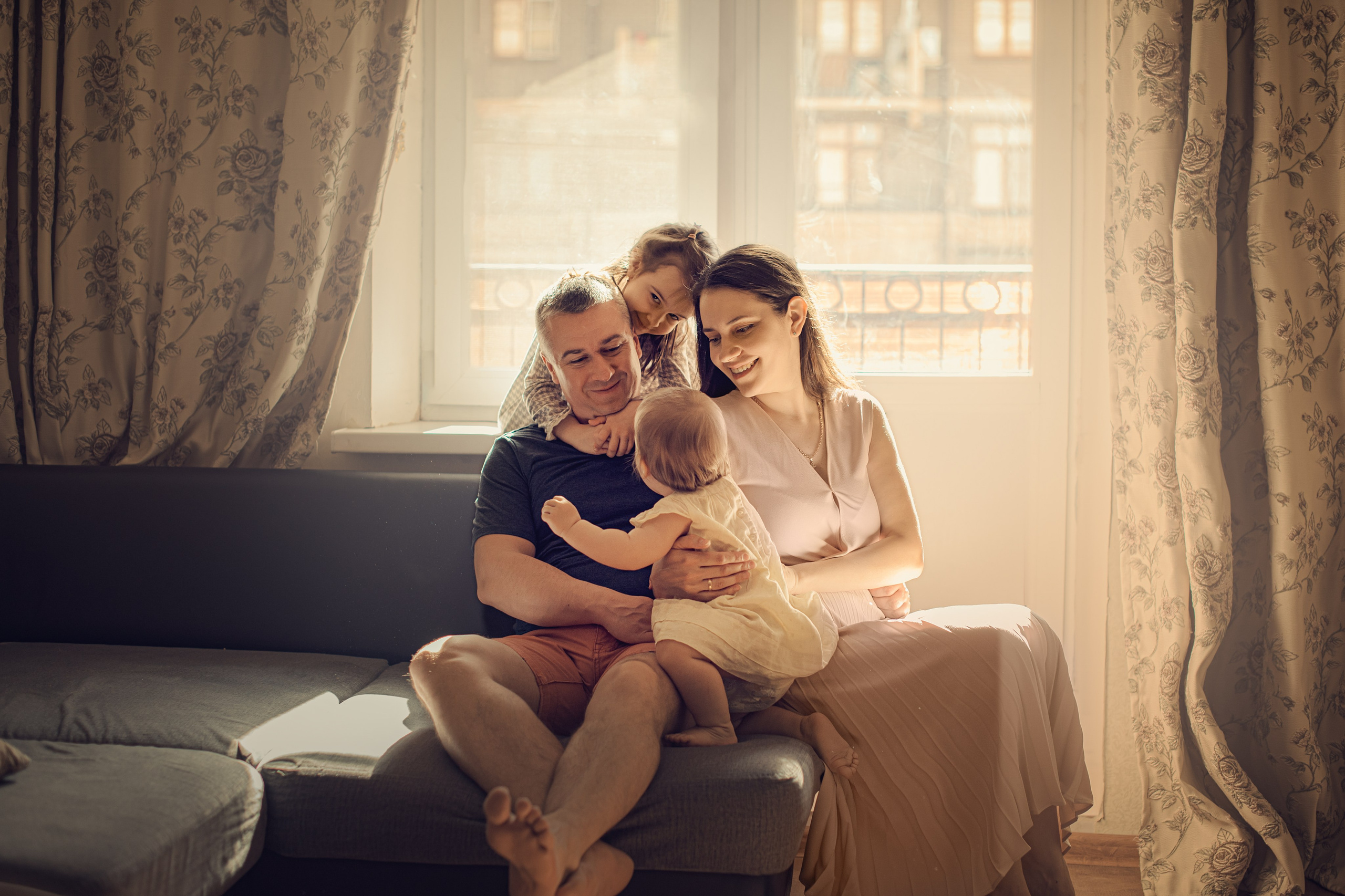 Семейная фотосессия дома. Душевная фотография от сердца к сердцу Марина Жиделева фотограф Москва