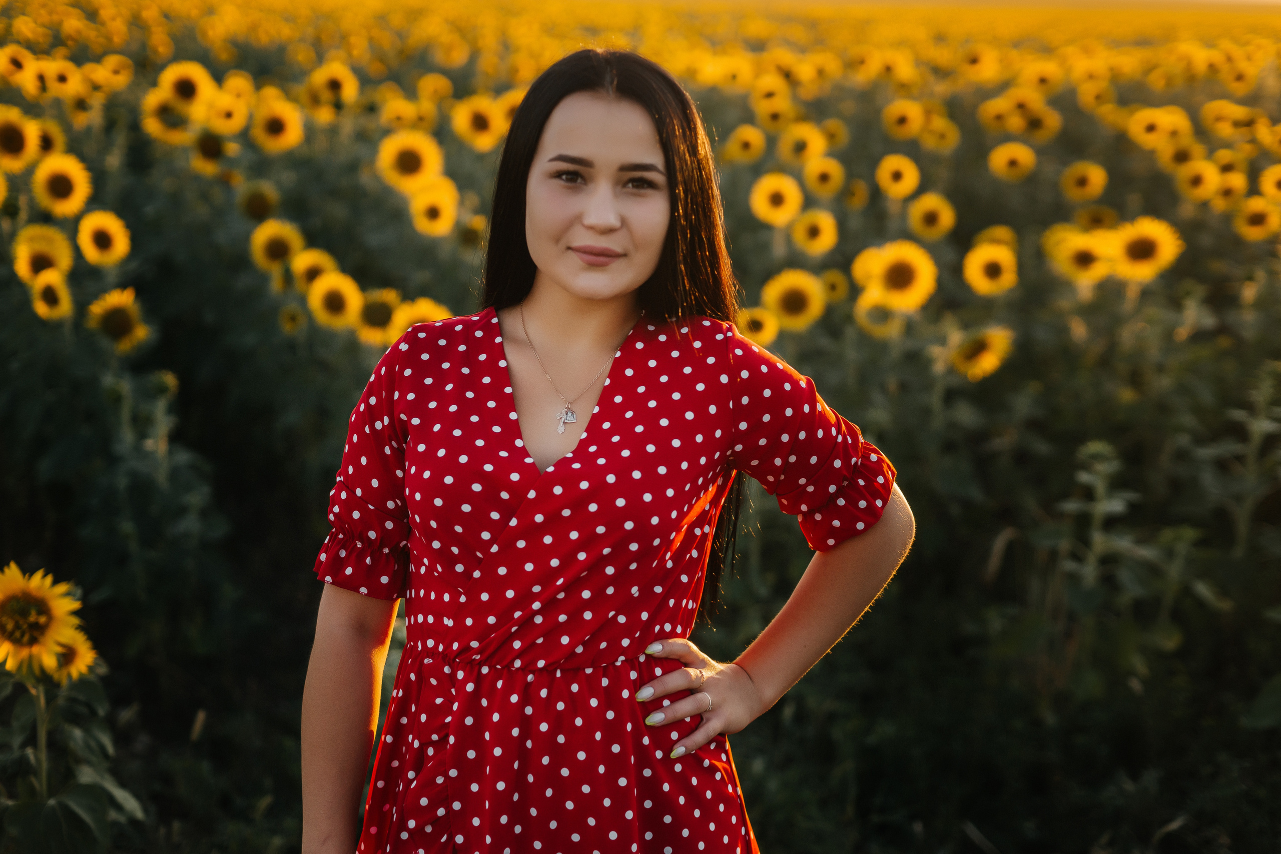Полина в поле подсолнухов. Ольга Плаксина фотограф в Саратове
