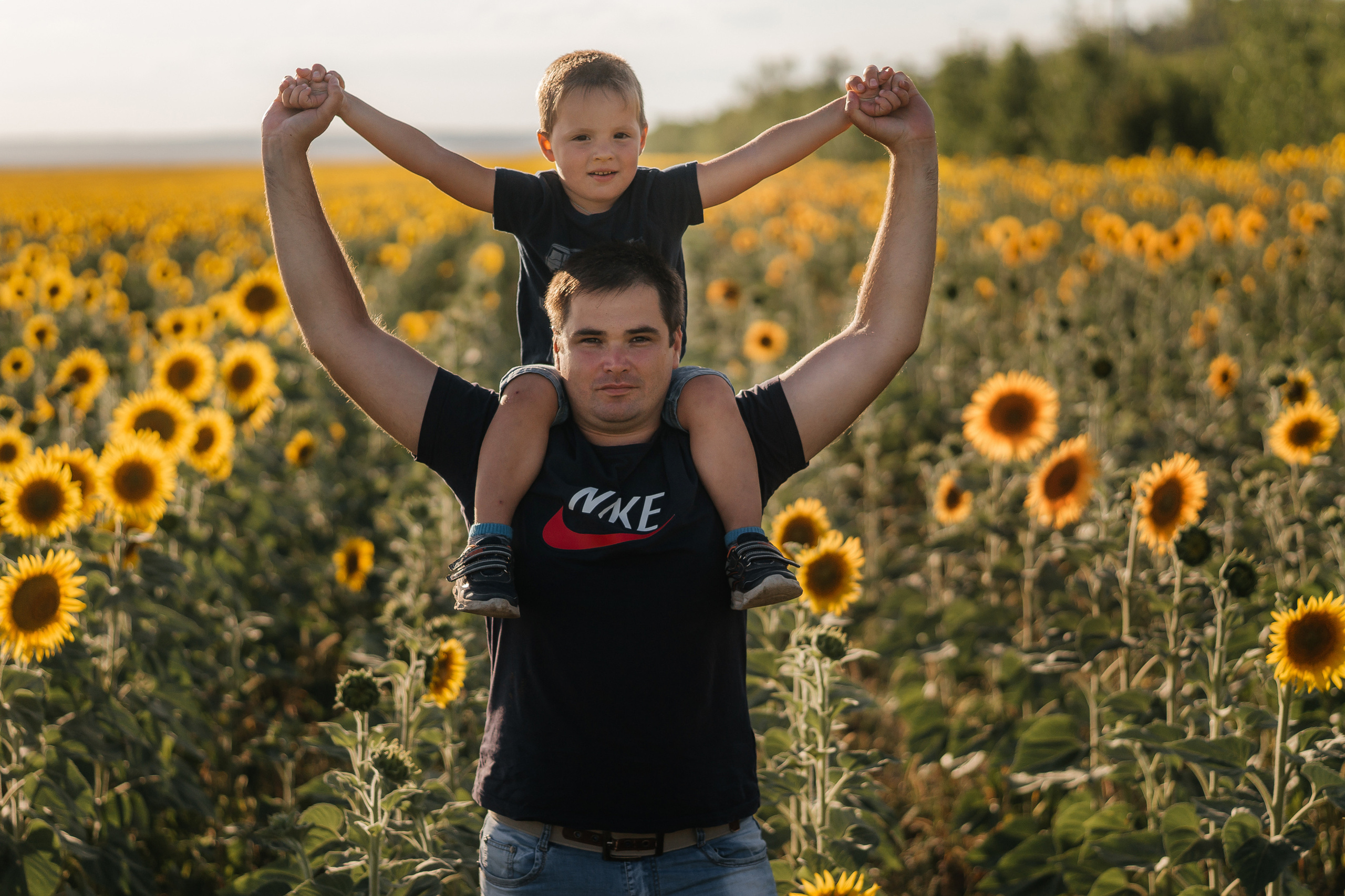 Семья ежовых в подсолнухах. Ольга Плаксина фотограф в Саратове