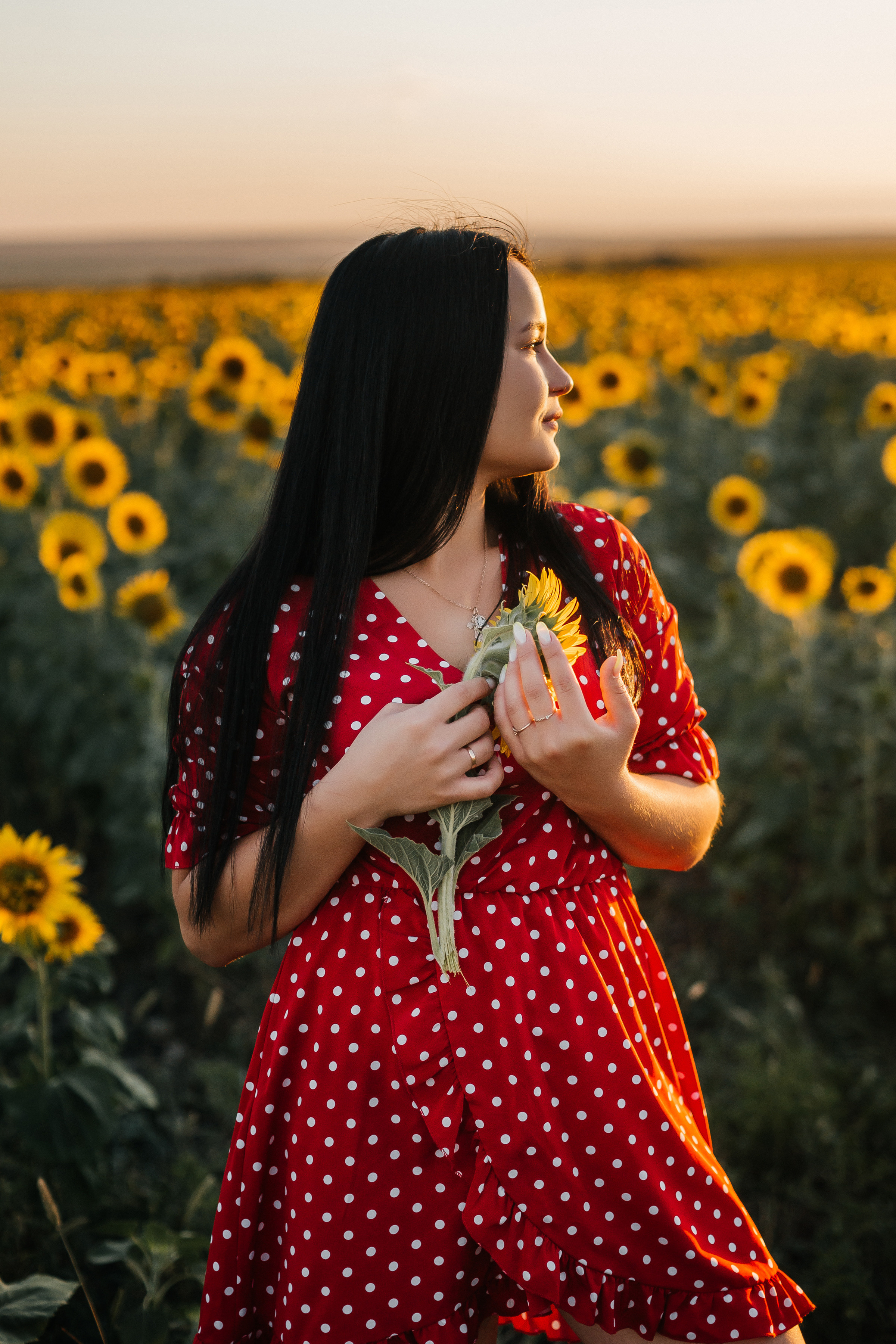 Полина в поле подсолнухов. Ольга Плаксина фотограф в Саратове