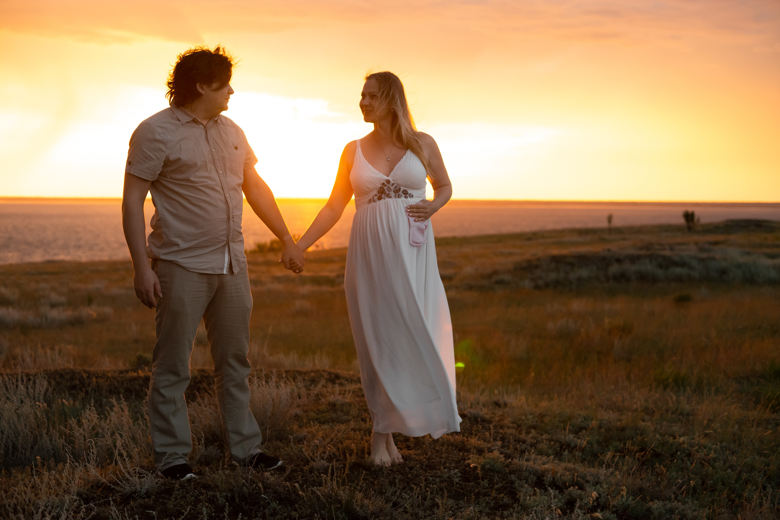 Татьяна и Алексей съемка беременности на рассвете. Ольга Плаксина фотограф в Саратове