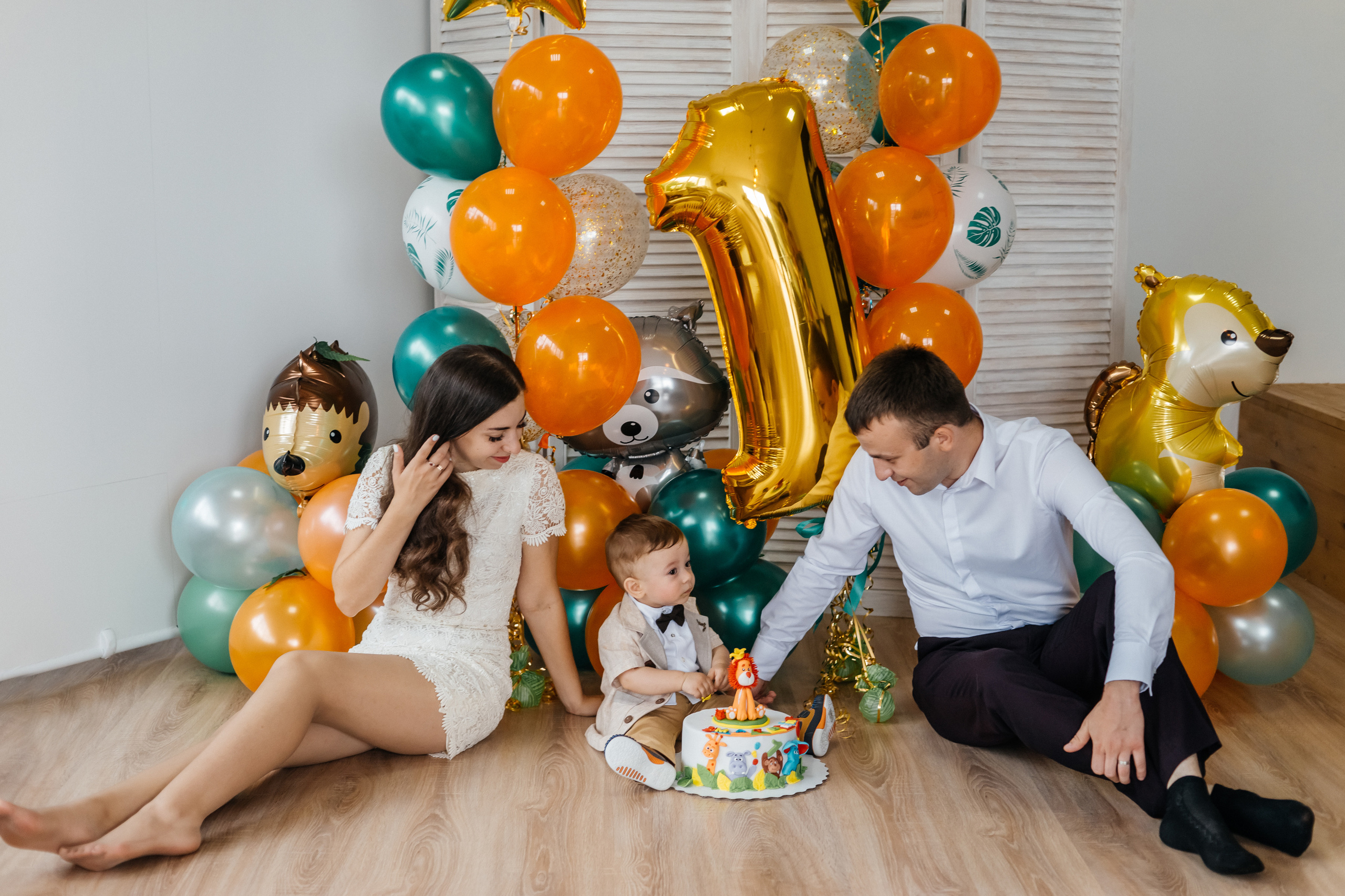 Первый день рождения (съемка в студии). Ольга Плаксина фотограф в Саратове